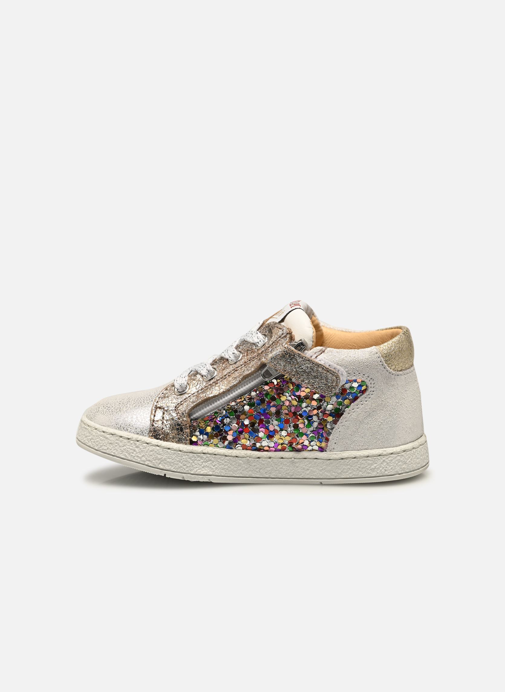Niedrige Sneaker Mousse Zip Top mädchen silber Pom d Api Niedrige Sneaker Mousse Zip Top mädchen silber SILVER