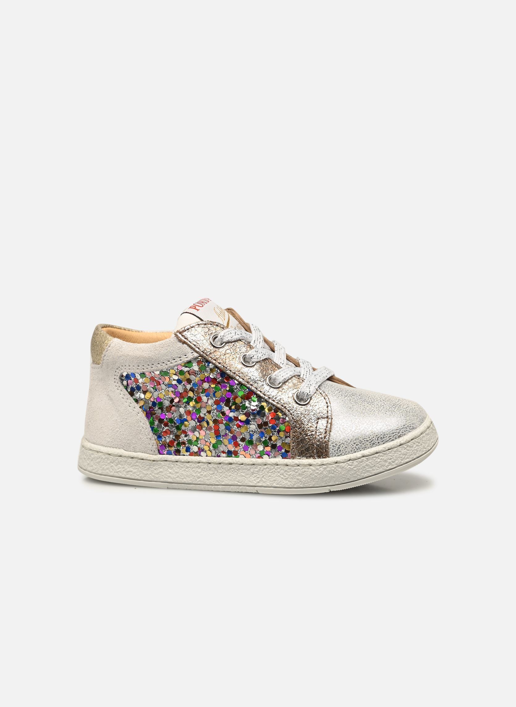 Niedrige Sneaker Mousse Zip Top mädchen silber Pom d Api Niedrige Sneaker Mousse Zip Top mädchen silber SILVER