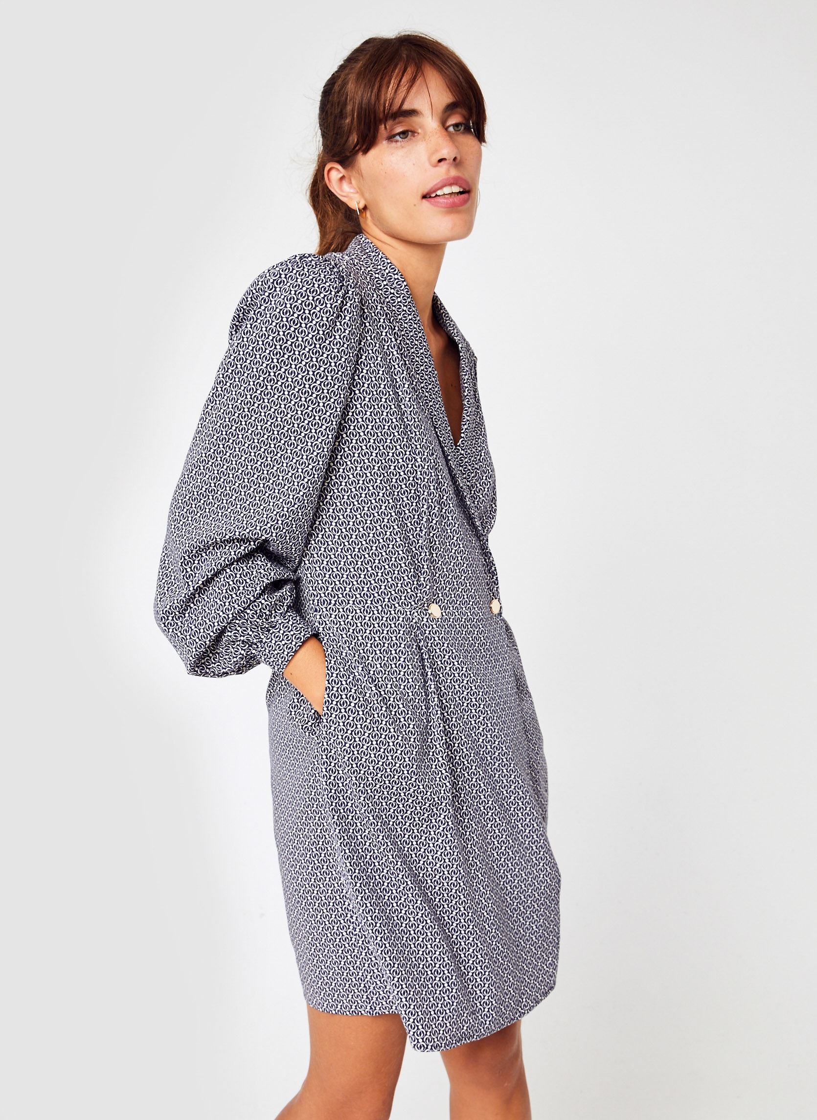 Jolie Jolie Petite Mendigote Robe mini Madeleine (Bleu) Vêtements