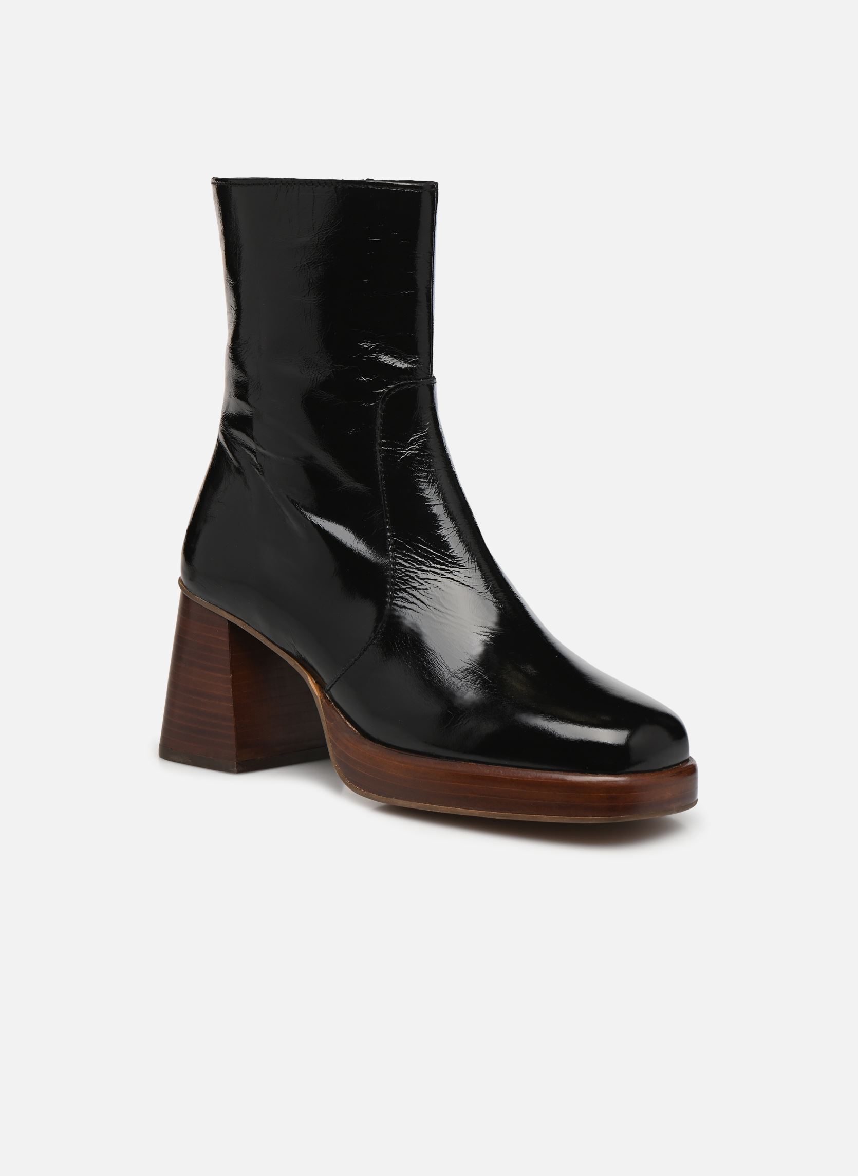 Bottines basses BRIGAND femme noir Jonak Bottines basses BRIGAND femme noir CUIR BRILLANT NOIR