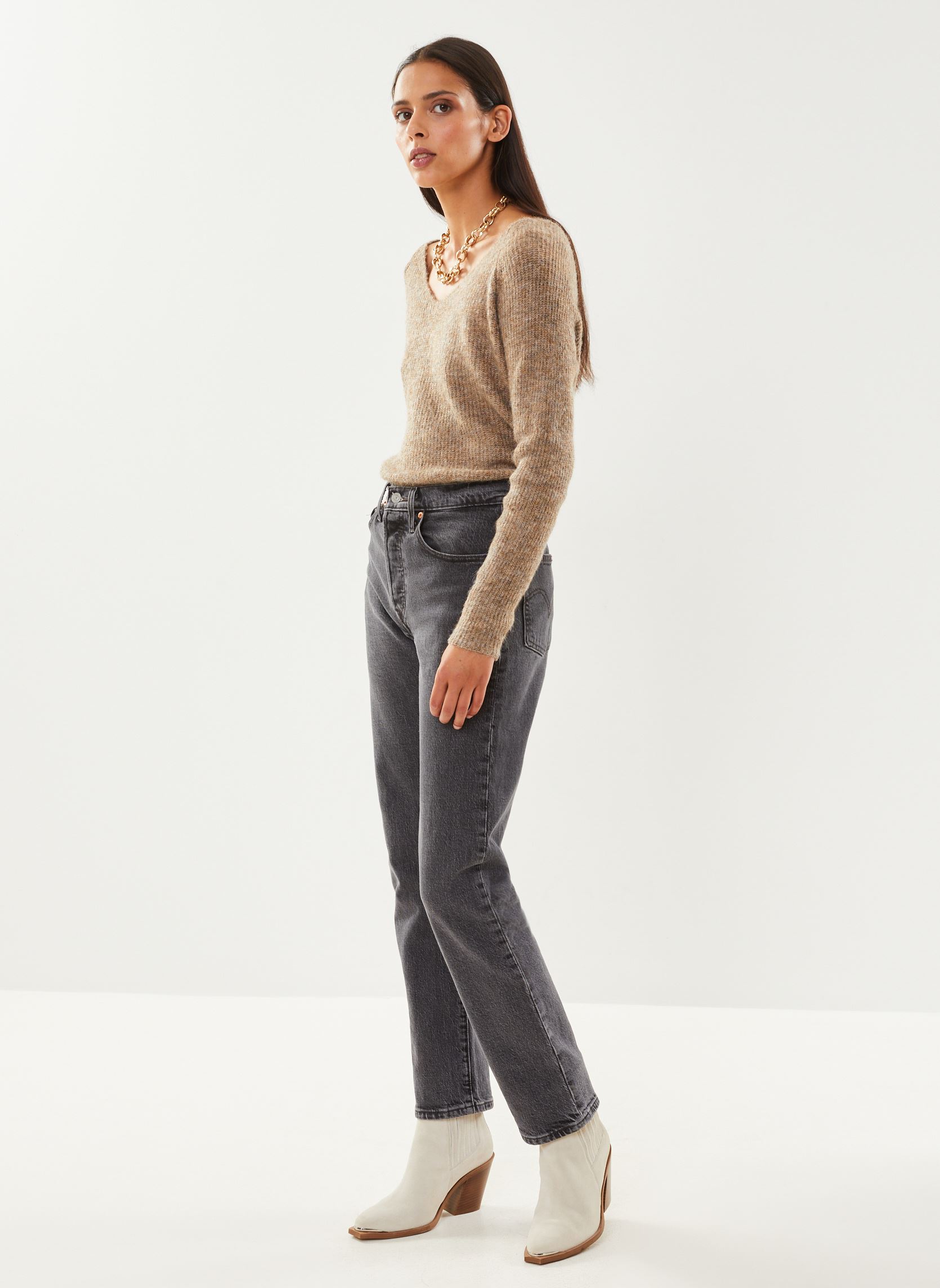 Pulls Pcellen Ls V-Neck Knit Noos Bc femme gris Pieces Pulls Pcellen Ls V-Neck Knit Noos Bc femme gris FOSSIL