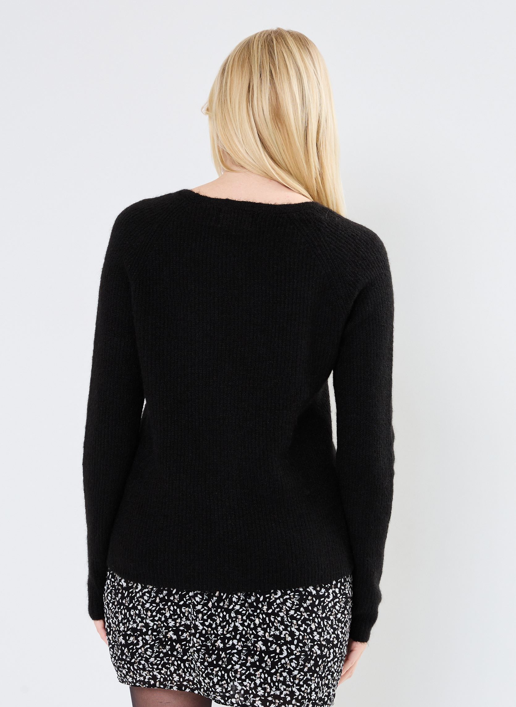 Pulls Pcellen Ls V-Neck Knit Noos Bc femme noir Pieces Pulls Pcellen Ls V-Neck Knit Noos Bc femme noir BLACK