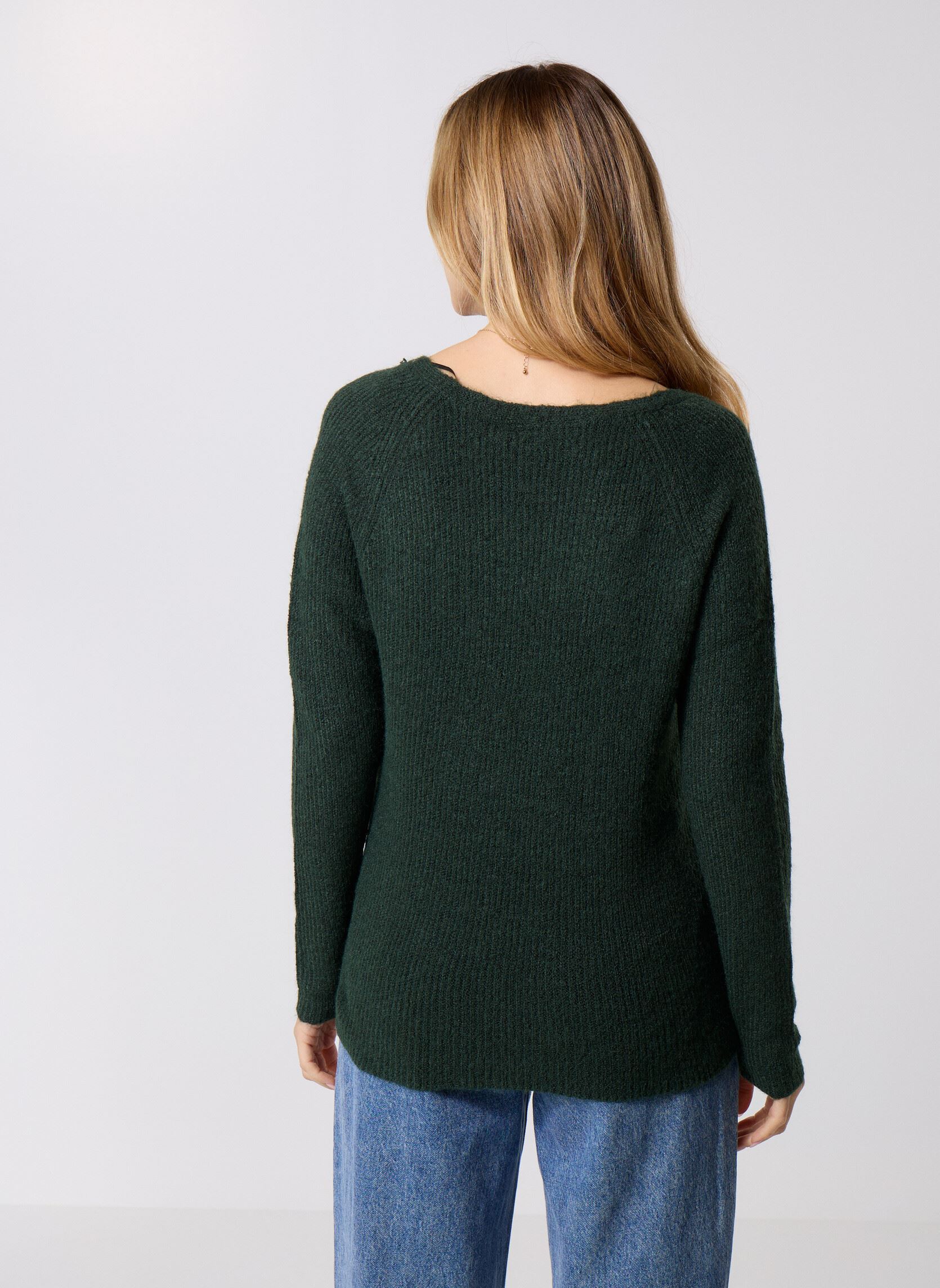 Pullover Pcellen Ls V-Neck Knit Noos Bc damen grün Pieces Pullover Pcellen Ls V-Neck Knit Noos Bc damen grün Darkest Spruce