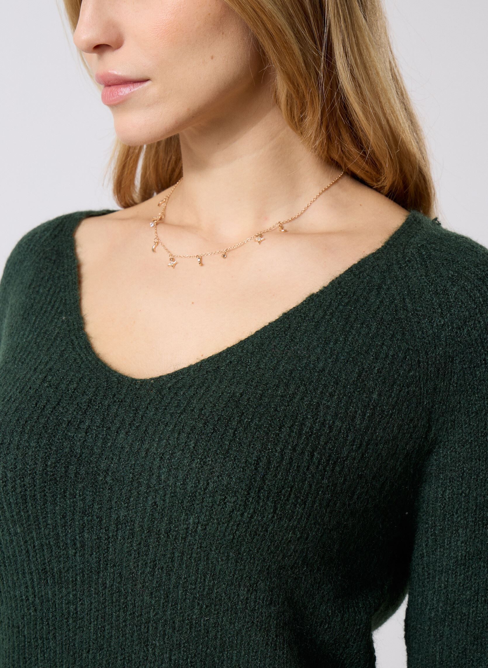 Pullover Pcellen Ls V-Neck Knit Noos Bc damen grün Pieces Pullover Pcellen Ls V-Neck Knit Noos Bc damen grün Darkest Spruce