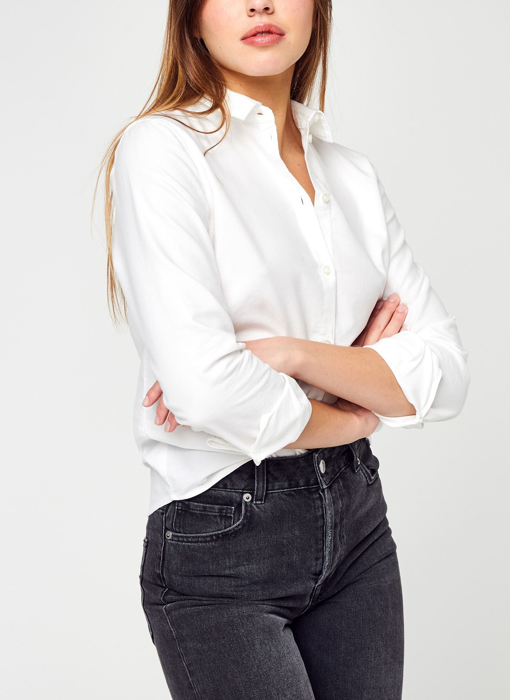 Chemises Pcirena Ls Oxford Shirt Noos Bc femme blanc Pieces Chemises Pcirena Ls Oxford Shirt Noos Bc femme blanc BRIGHT WHITE