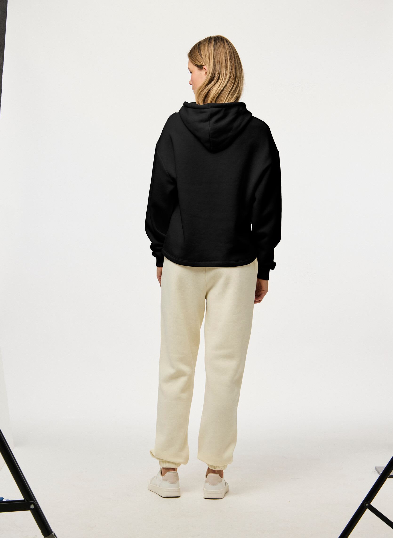 Felpe con cappuccio Pcchilli Ls Heart Hoodie D2D donna nero Pieces Felpe con cappuccio Pcchilli Ls Heart Hoodie D2D donna nero Black Leopard Heart