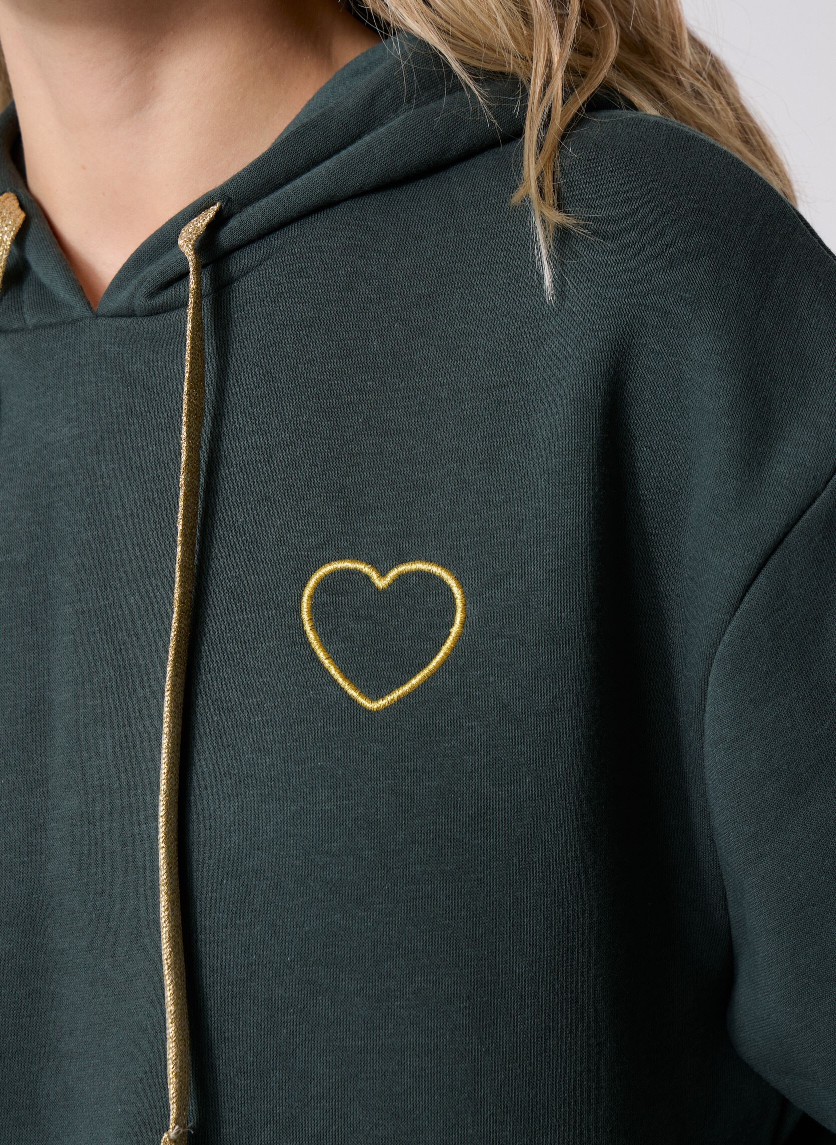 Sweats à capuche Pcchilli Ls Heart Hoodie D2D femme vert Pieces Sweats à capuche Pcchilli Ls Heart Hoodie D2D femme vert Darkest Spruce