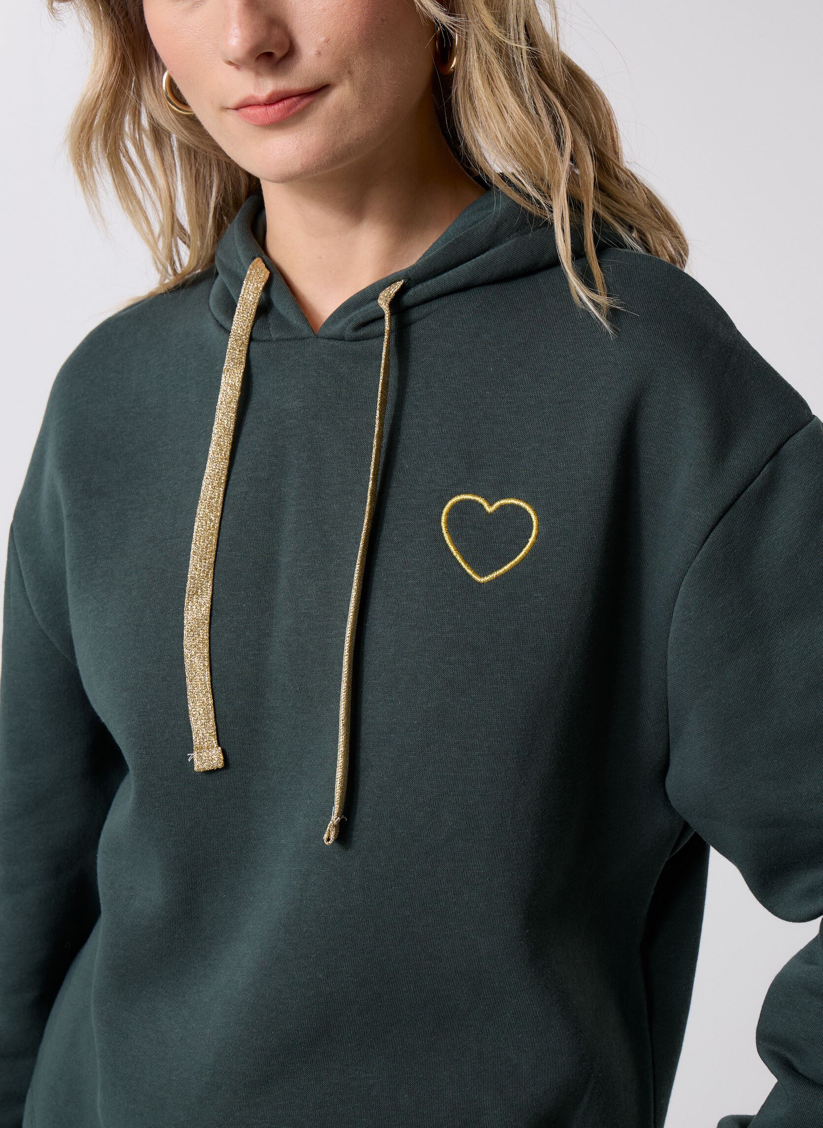Sweats à capuche Pcchilli Ls Heart Hoodie D2D femme vert Pieces Sweats à capuche Pcchilli Ls Heart Hoodie D2D femme vert Darkest Spruce