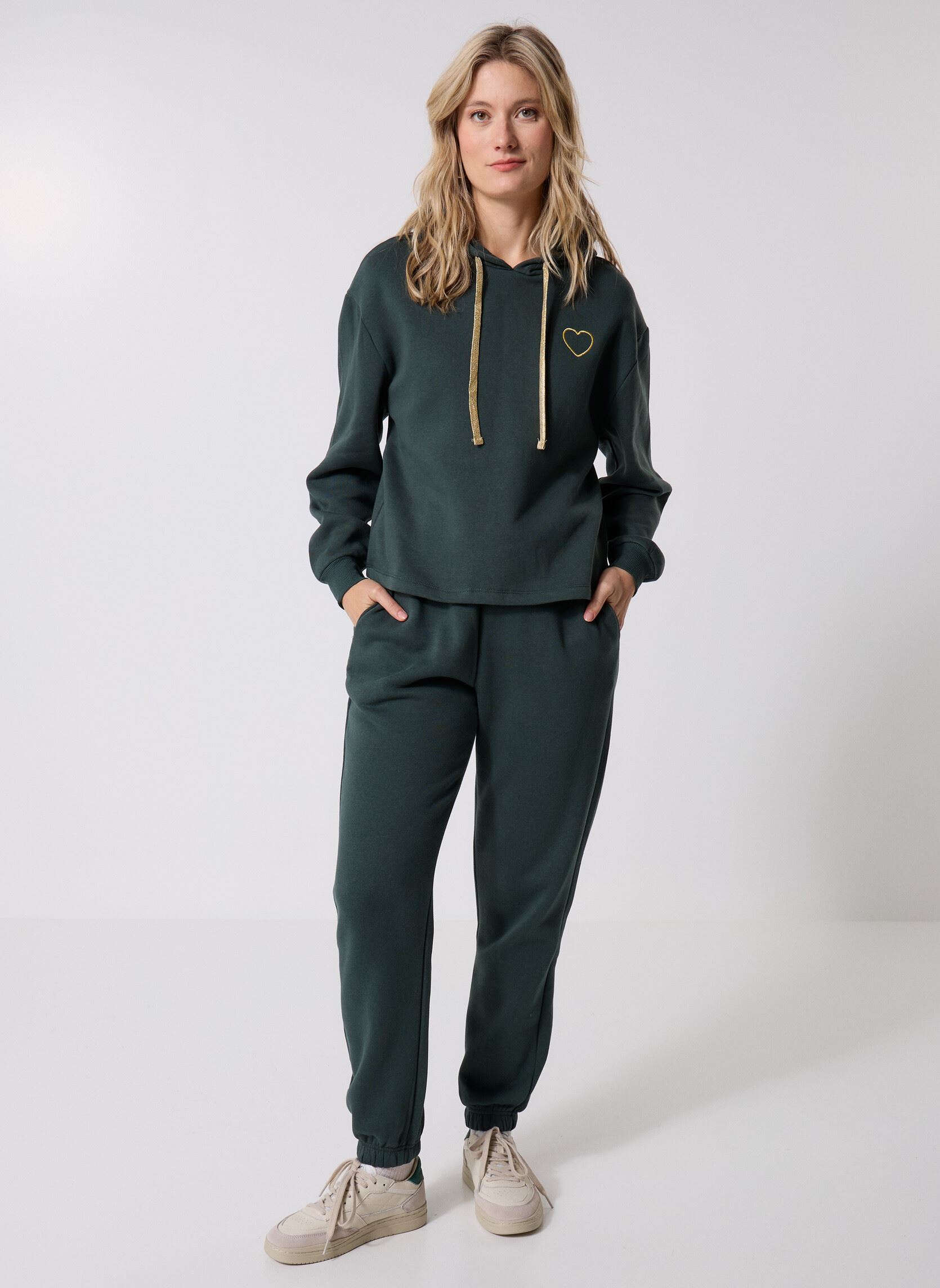 Jogginghosen Pcchilli Hw Heart Sweat Pants D2D damen grün Pieces Jogginghosen Pcchilli Hw Heart Sweat Pants D2D damen grün Darkest Spruce