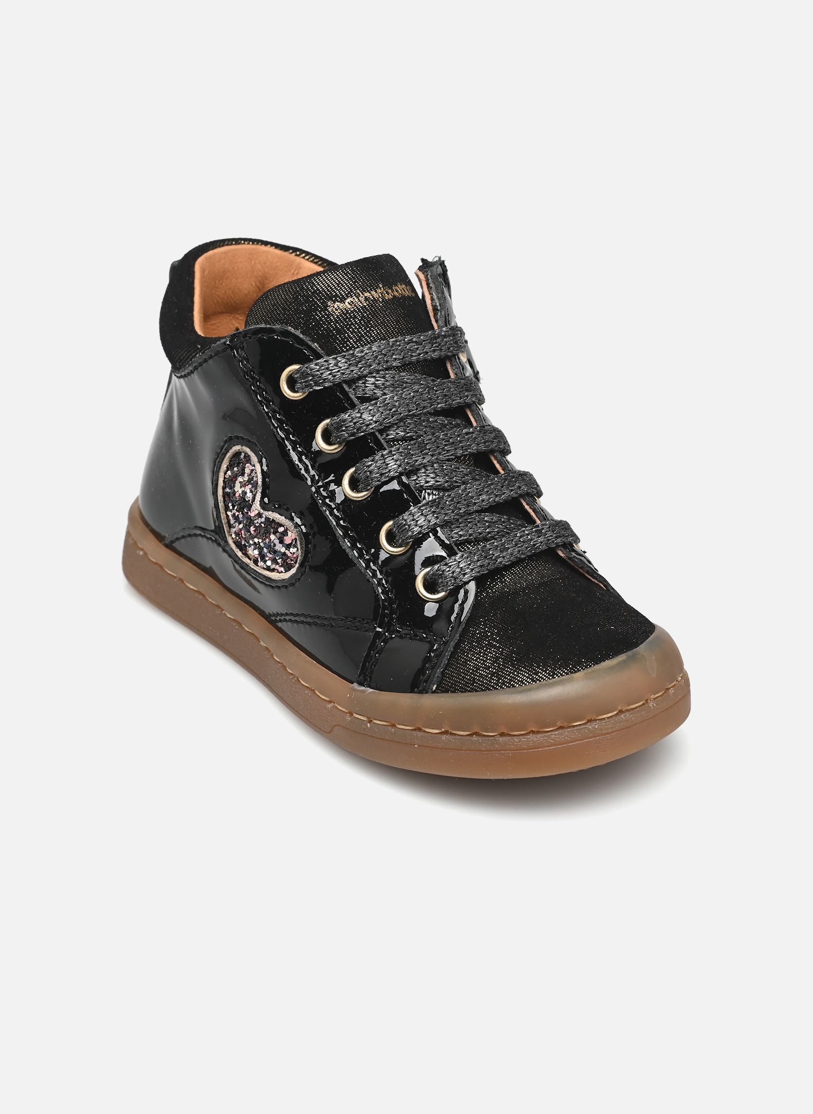 Baskets basses Anto fille noir Babybotte Baskets basses Anto fille noir VERNICE NERO/ALESS MIEL FUX