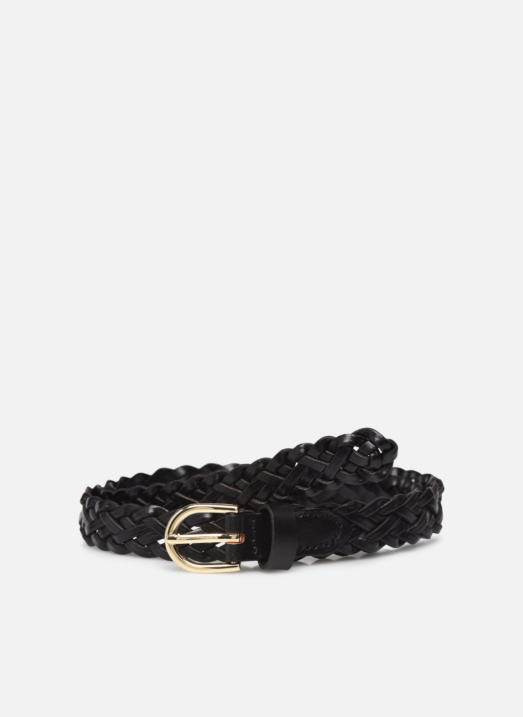 Ceintures Avery Leather Braided Slim Belt femme noir Pieces Ceintures Avery Leather Braided Slim Belt femme noir Black