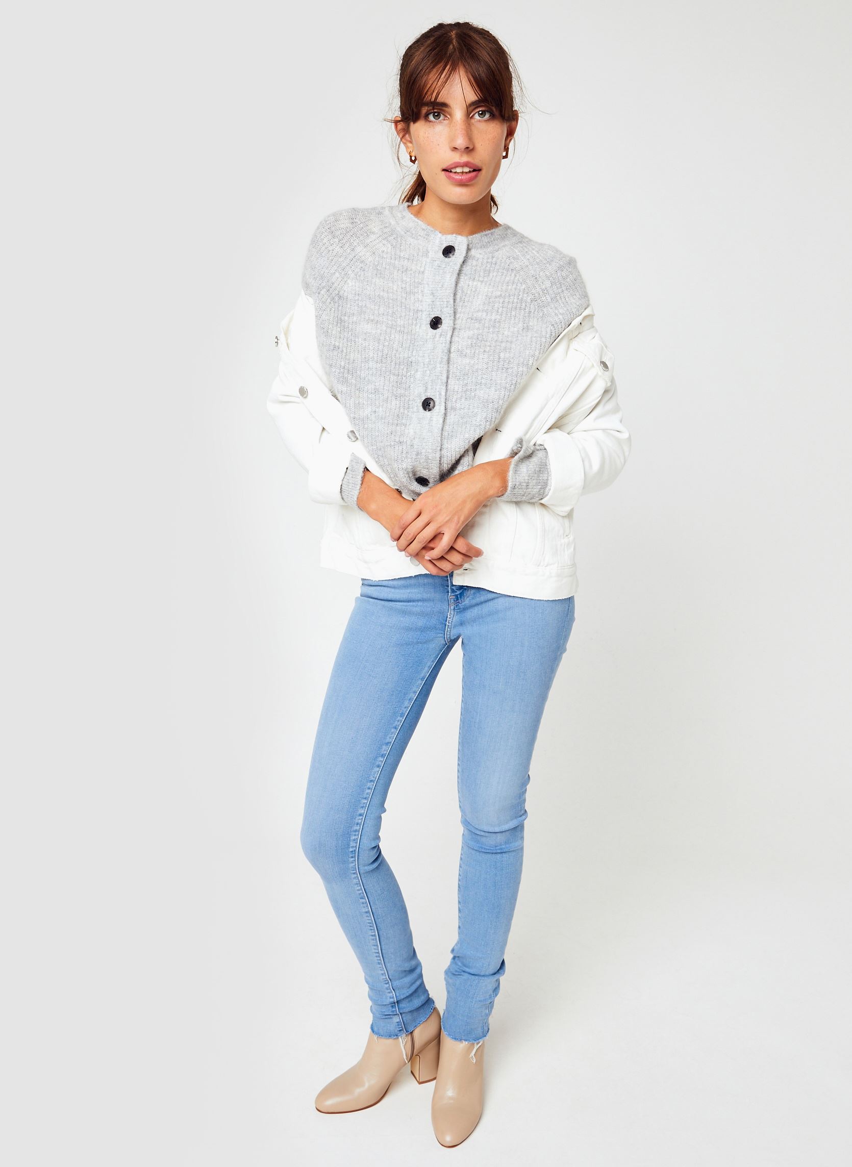 Chalecos Slflulu Ls Knit Short Cardigan B Noos mujer gris Selected Femme Chalecos Slflulu Ls Knit Short Cardigan B Noos mujer gris LIGHT GREY MELANGE