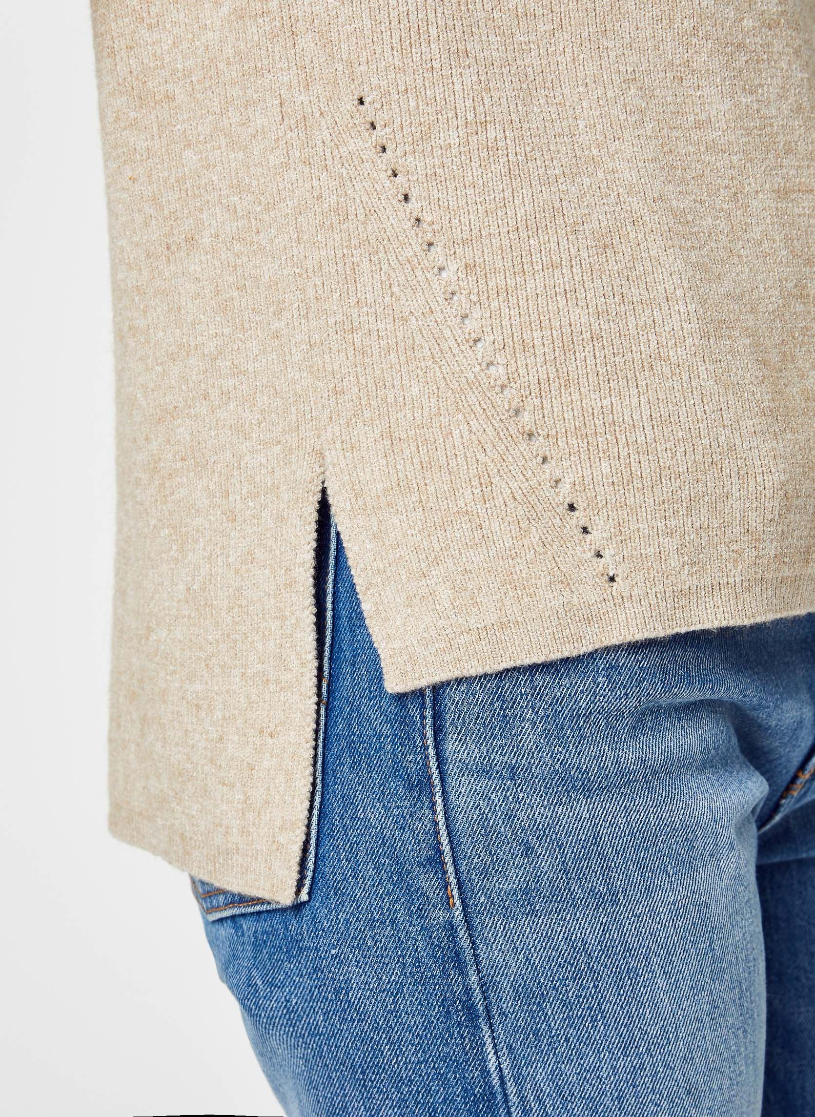 Pullover Viril Knit Rib V-Neck SL Vest - Noos damen beige Vila Pullover Viril Knit Rib V-Neck SL Vest - Noos damen beige Natural Melange