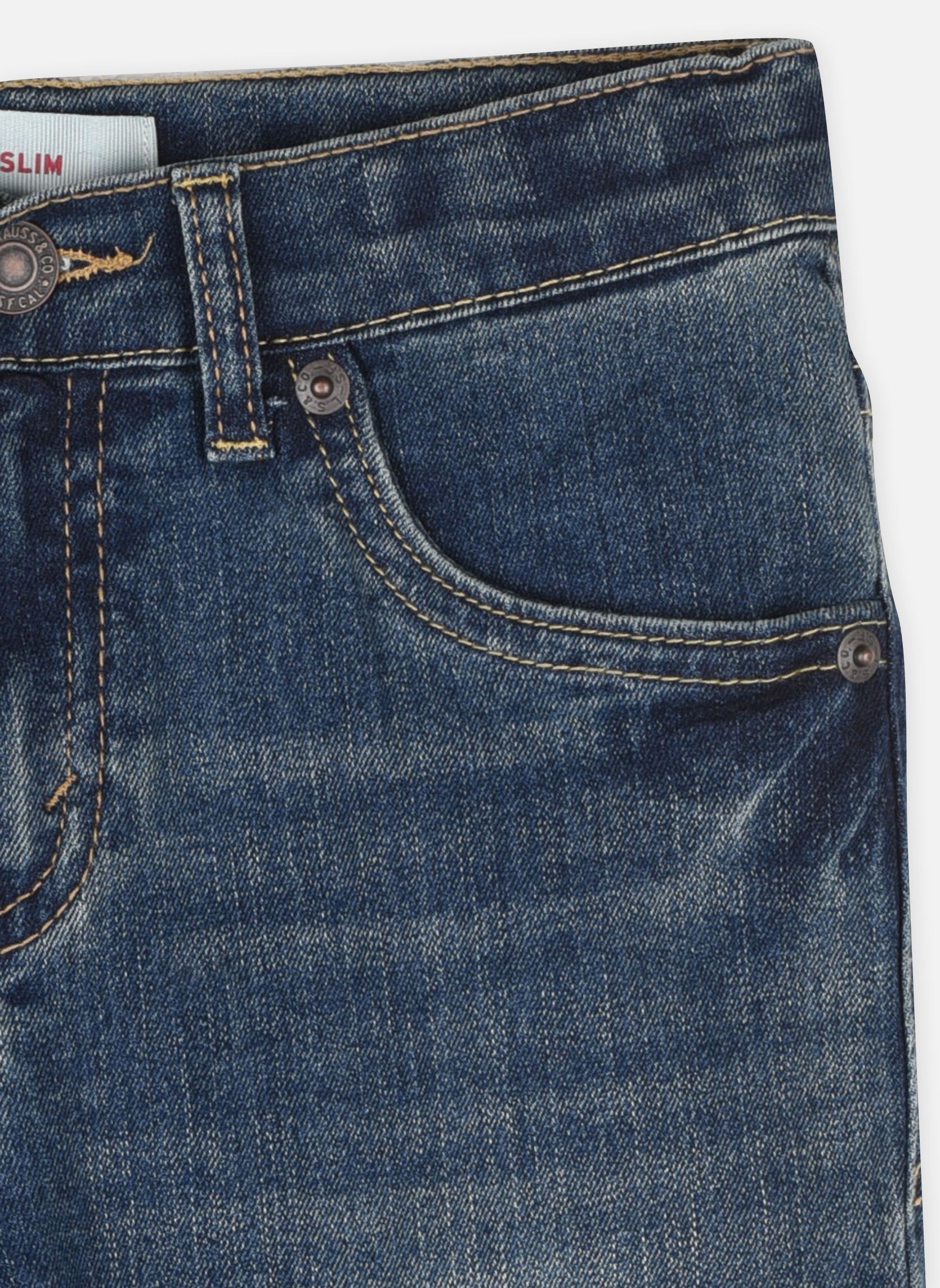 Jeans slim et skinny Lvb-511 Slim Fit Jeans NPU garçon bleu Levi's Jeans slim et skinny Lvb-511 Slim Fit Jeans NPU garçon bleu M8N - YUCATAN