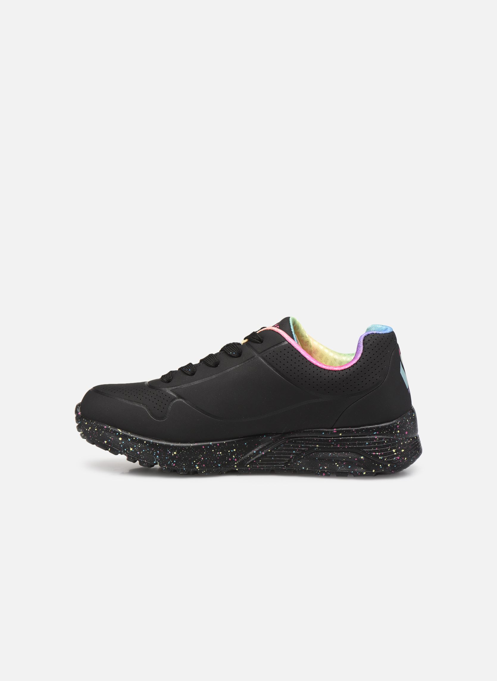 Niedrige Sneaker UNO LITE RAINBOW SPECK mädchen schwarz Skechers Niedrige Sneaker UNO LITE RAINBOW SPECK mädchen schwarz BKMT