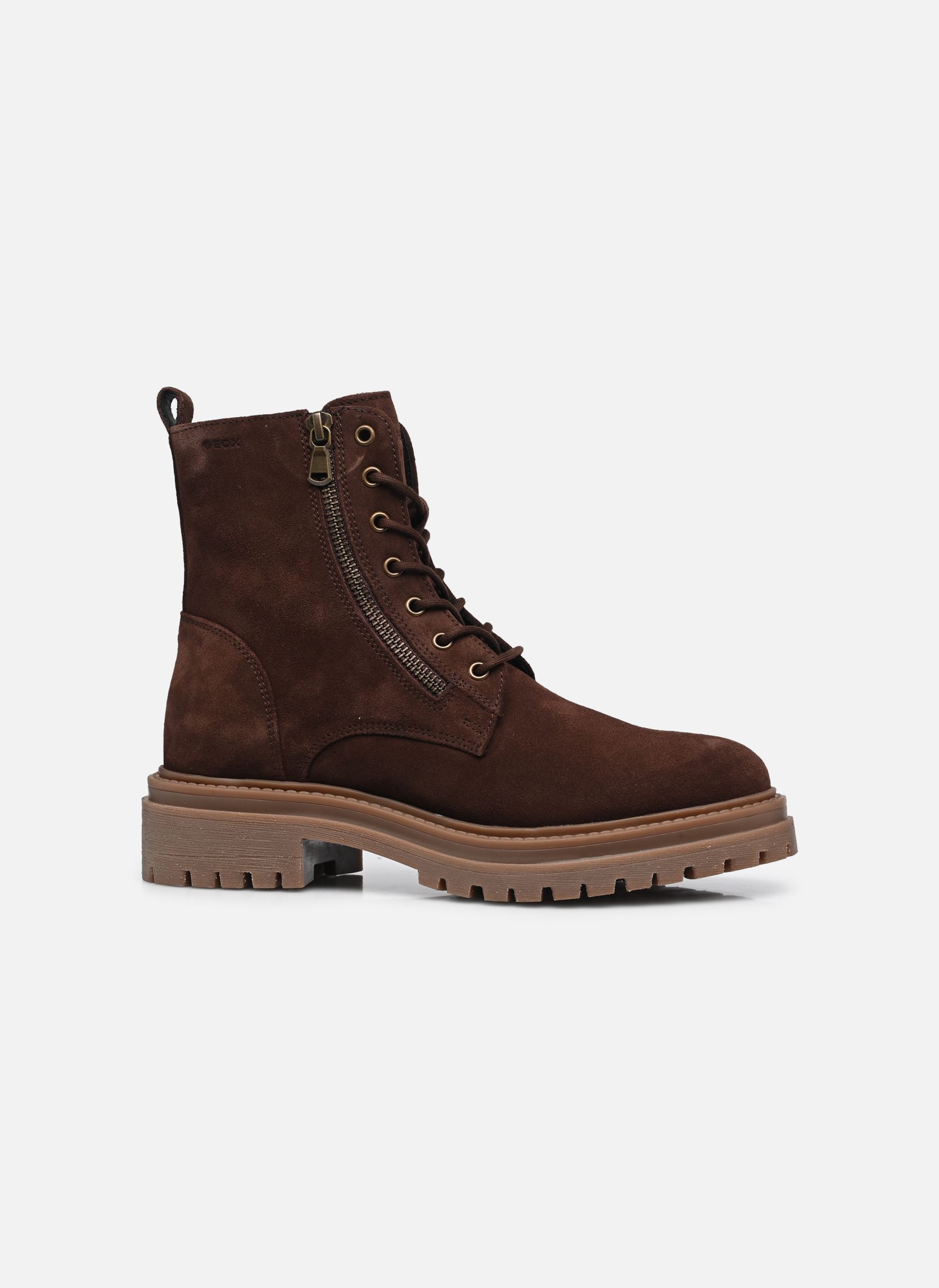 Bottines à lacets D IRIDEA D16HRF femme marron Geox Bottines à lacets D IRIDEA D16HRF femme marron Brun Foncé