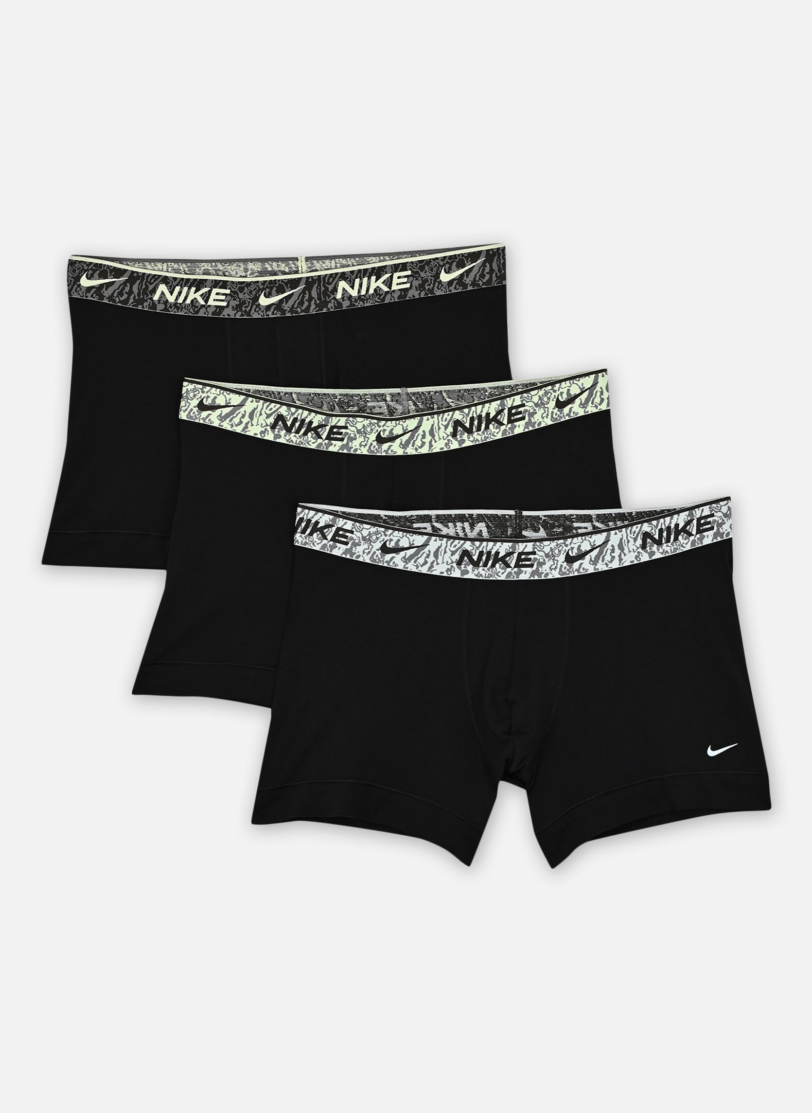 Pantalons Trunk 3P Cotton homme multicolore Nike Underwear Pantalons Trunk 3P Cotton homme multicolore BLK - GLAC BL/ BRLY VLT/SEQ MR