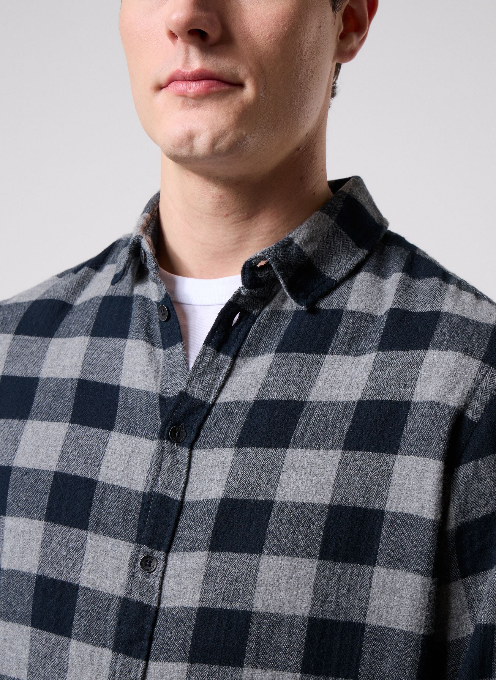 Hemden Shirt herren grau Blend Hemden Shirt herren grau STONE MIX