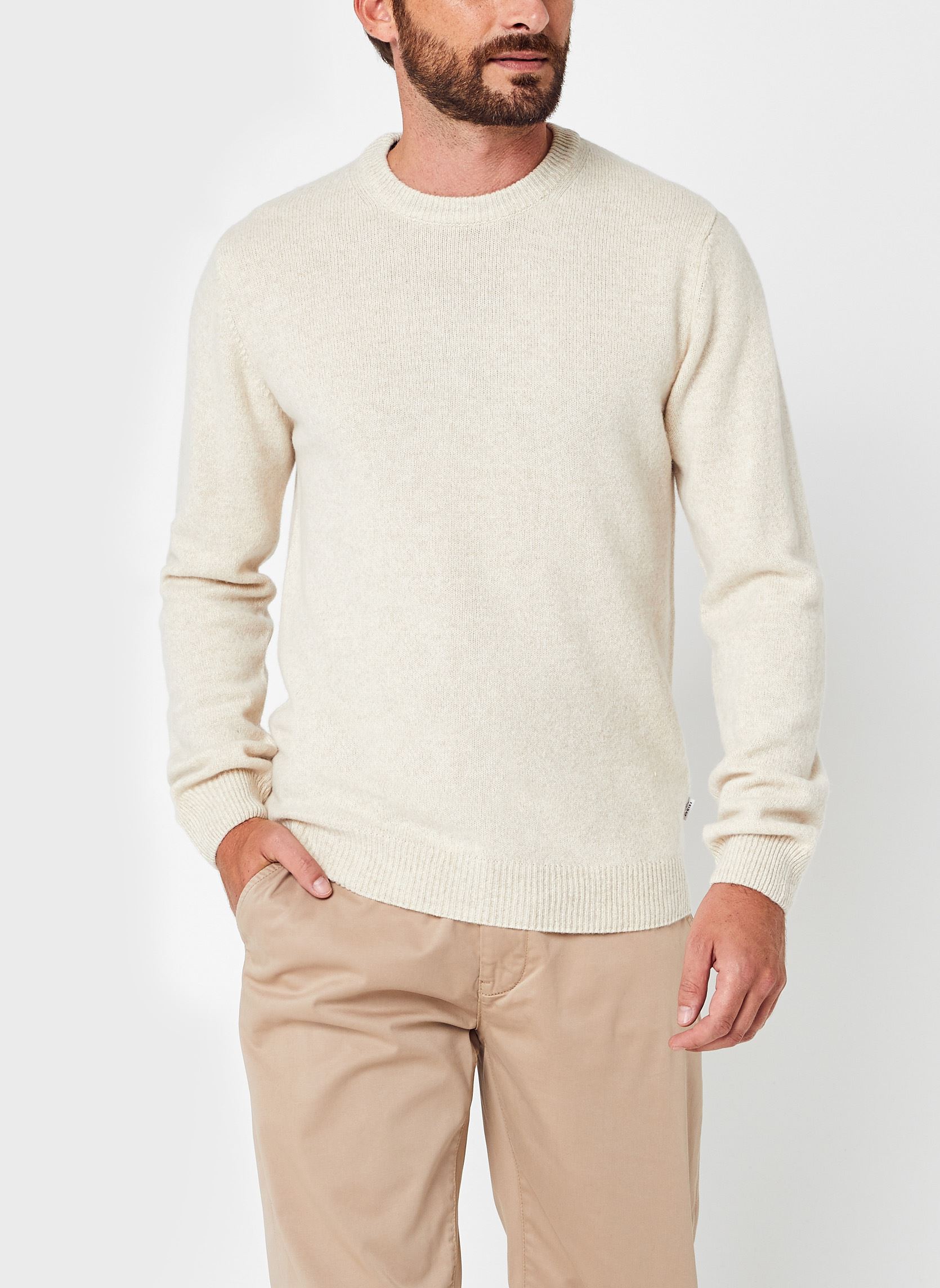 Pulls Karl crew neck bounty knit homme blanc Casual Friday Pulls Karl crew neck bounty knit homme blanc LIGHT SAND MELANGE
