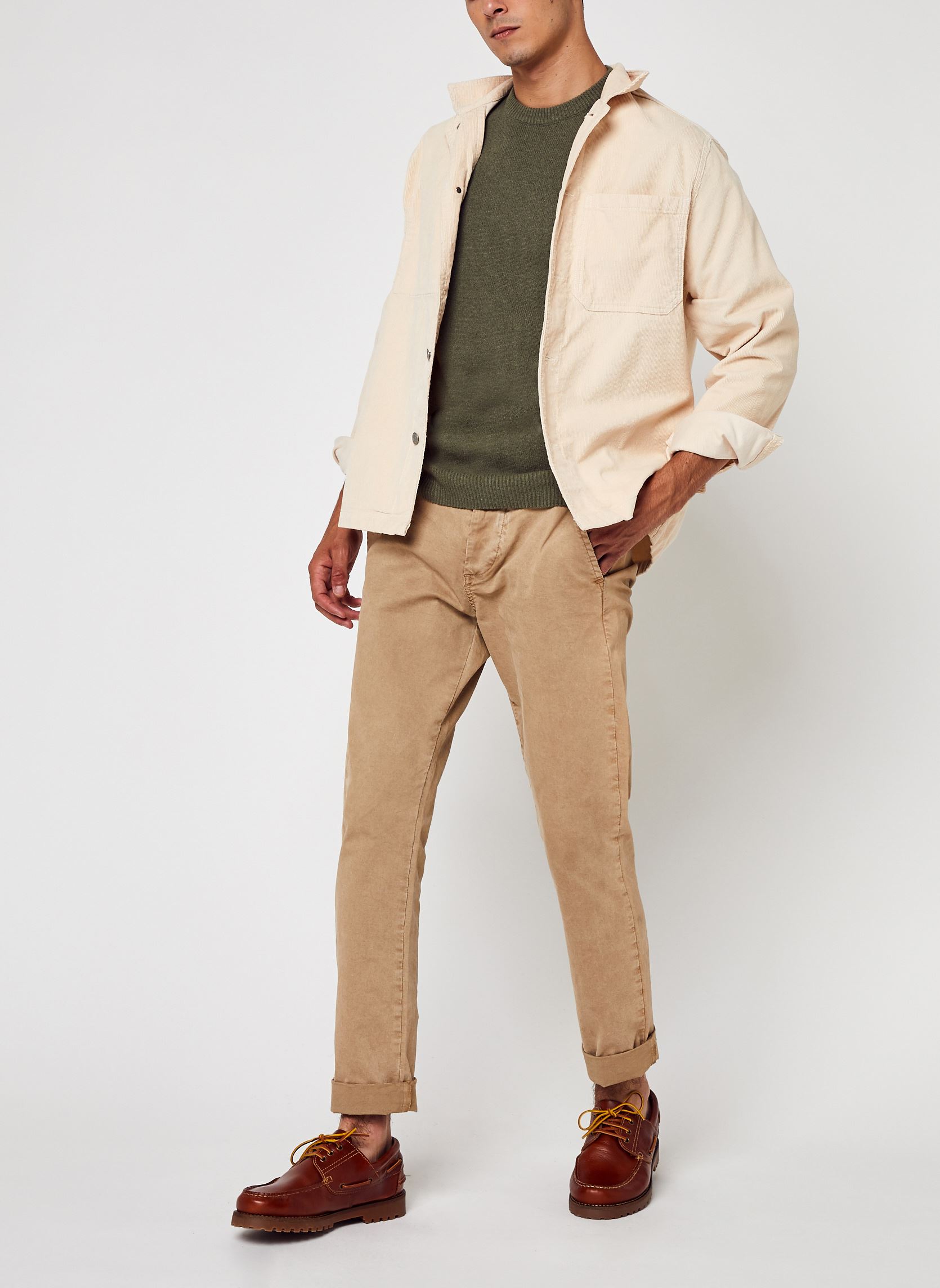 Pulls Karl crew neck bounty knit homme vert Casual Friday Pulls Karl crew neck bounty knit homme vert OLIVINE MELANGE