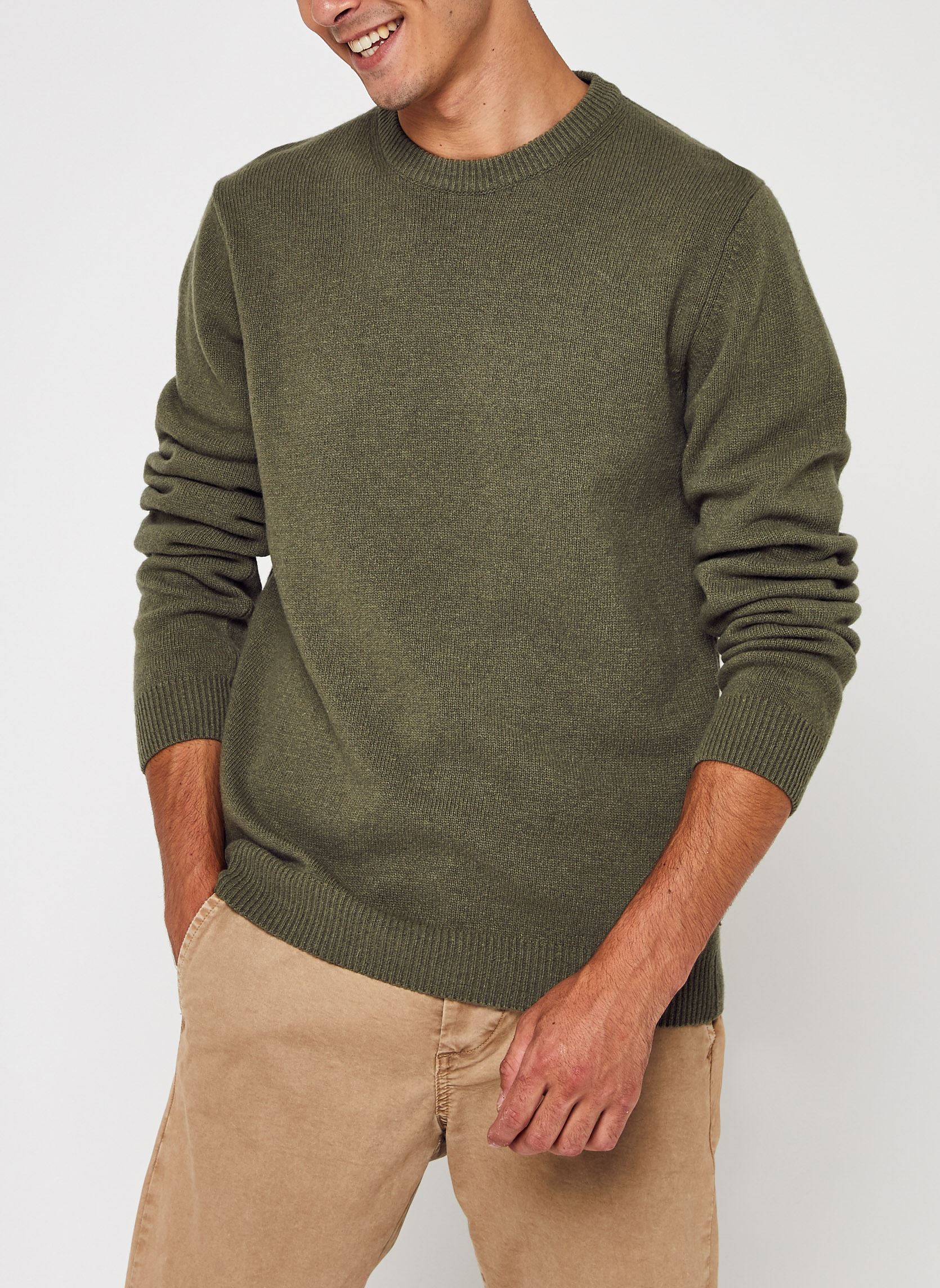 Pulls Karl crew neck bounty knit homme vert Casual Friday Pulls Karl crew neck bounty knit homme vert OLIVINE MELANGE