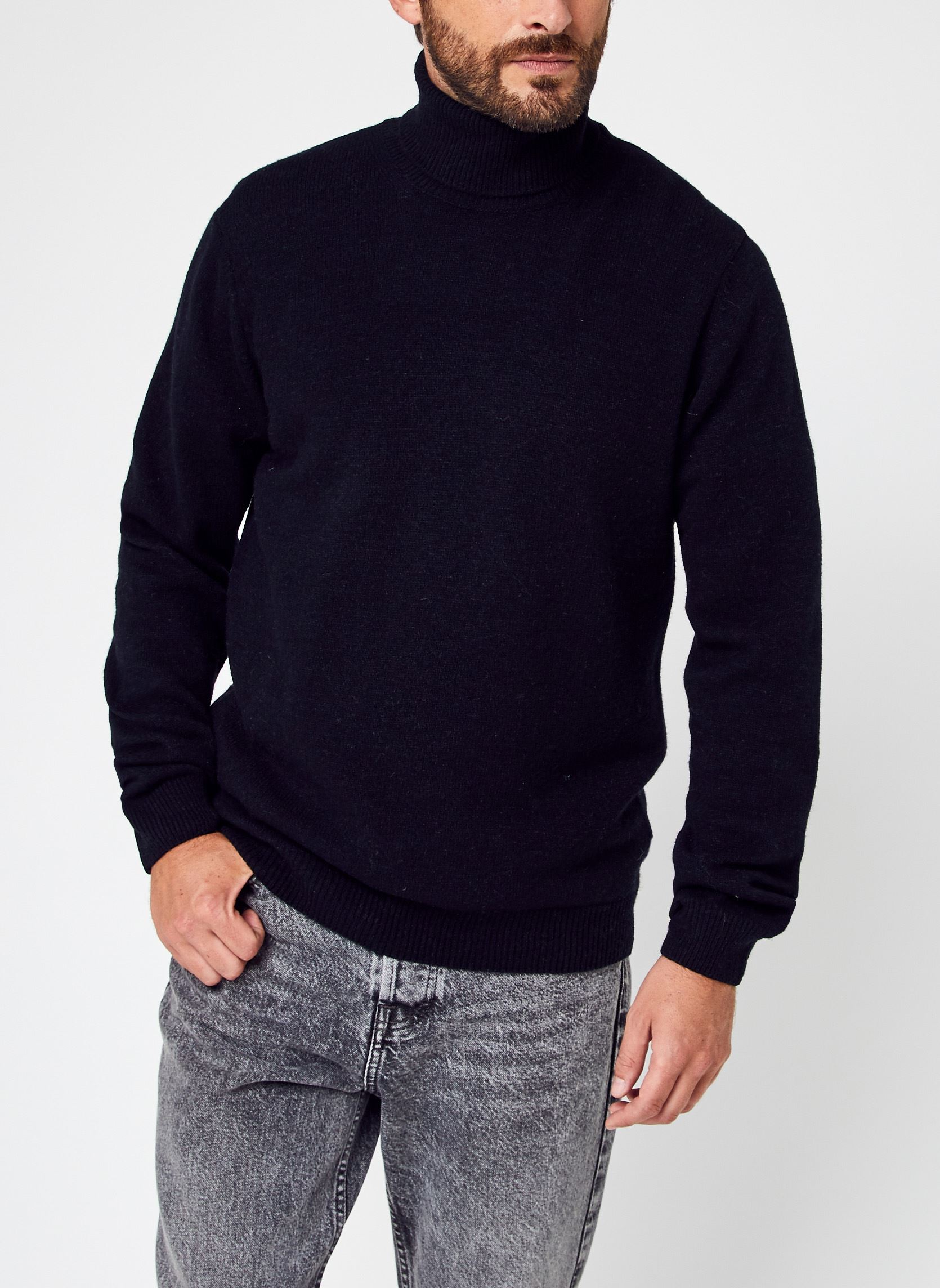 Pullover Karl roll neck bounty knit herren schwarz Casual Friday Pullover Karl roll neck bounty knit herren schwarz ANTHRACITE BLACK