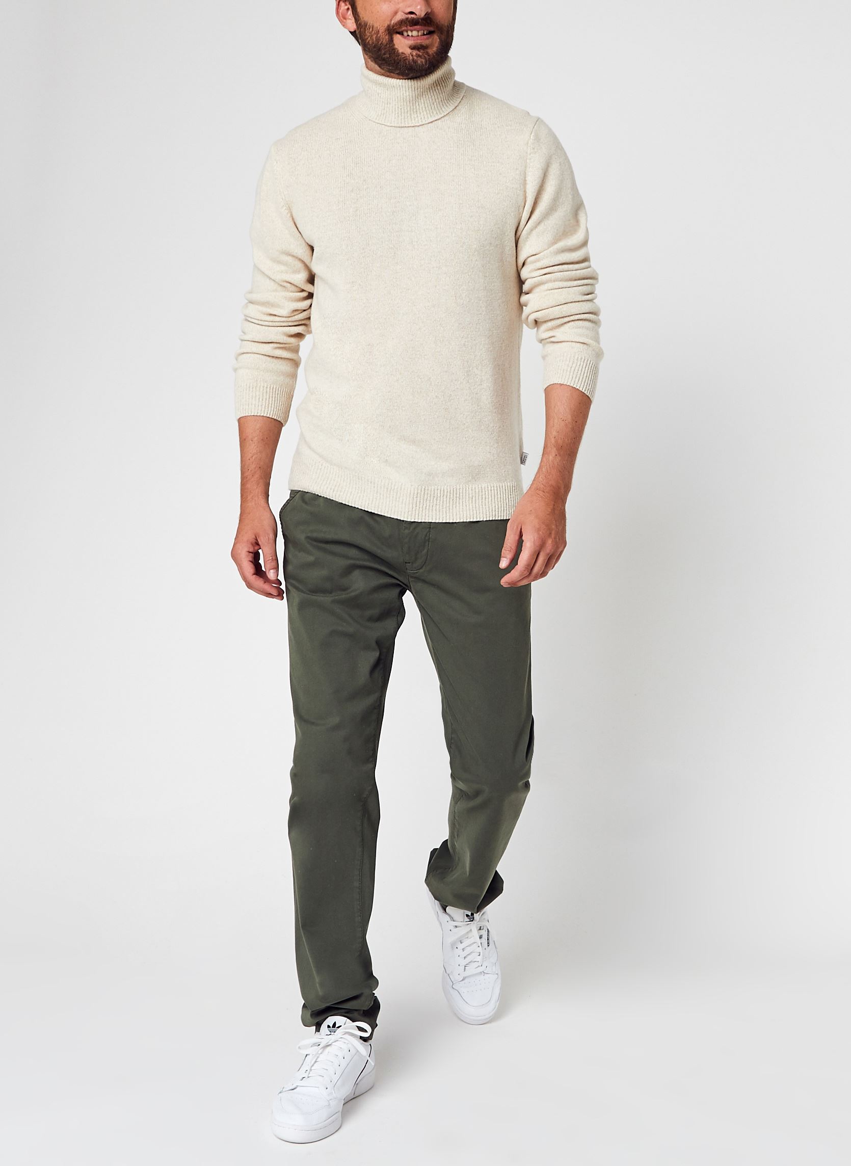 Pulls Karl roll neck bounty knit homme blanc Casual Friday Pulls Karl roll neck bounty knit homme blanc LIGHT SAND MELANGE