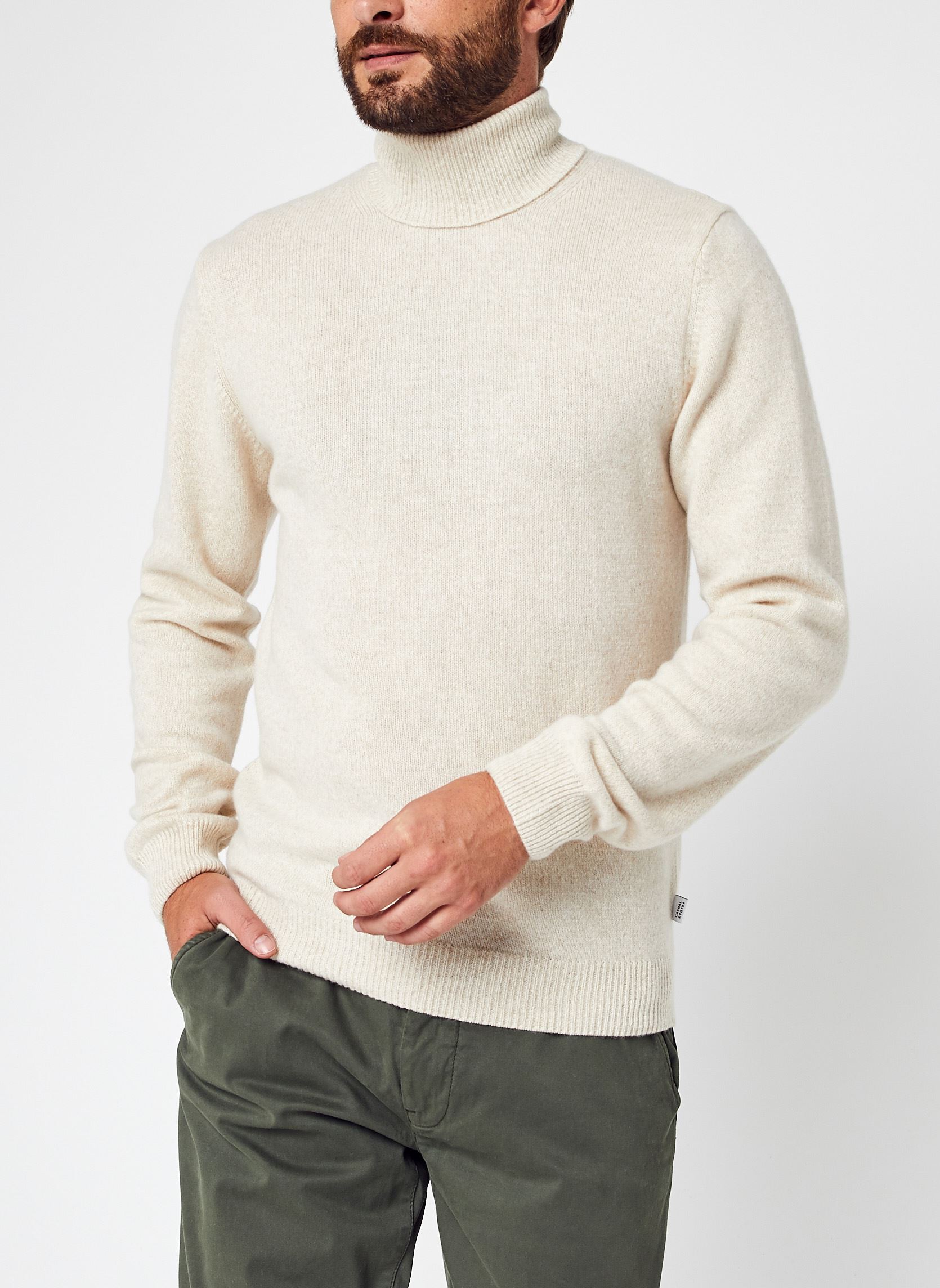 Pulls Karl roll neck bounty knit homme blanc Casual Friday Pulls Karl roll neck bounty knit homme blanc LIGHT SAND MELANGE