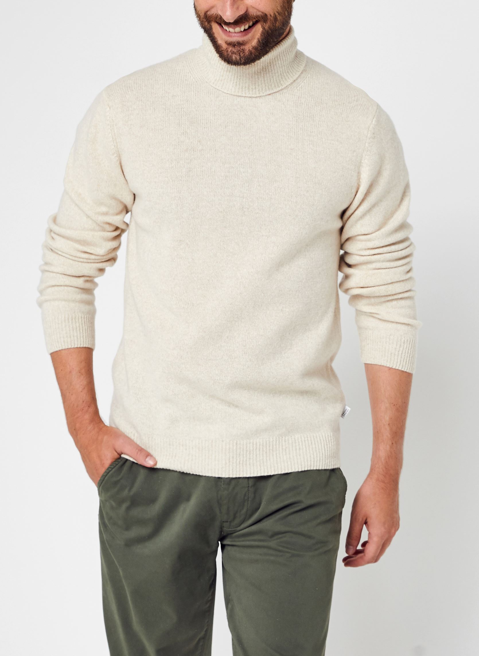 Pulls Karl roll neck bounty knit homme blanc Casual Friday Pulls Karl roll neck bounty knit homme blanc LIGHT SAND MELANGE