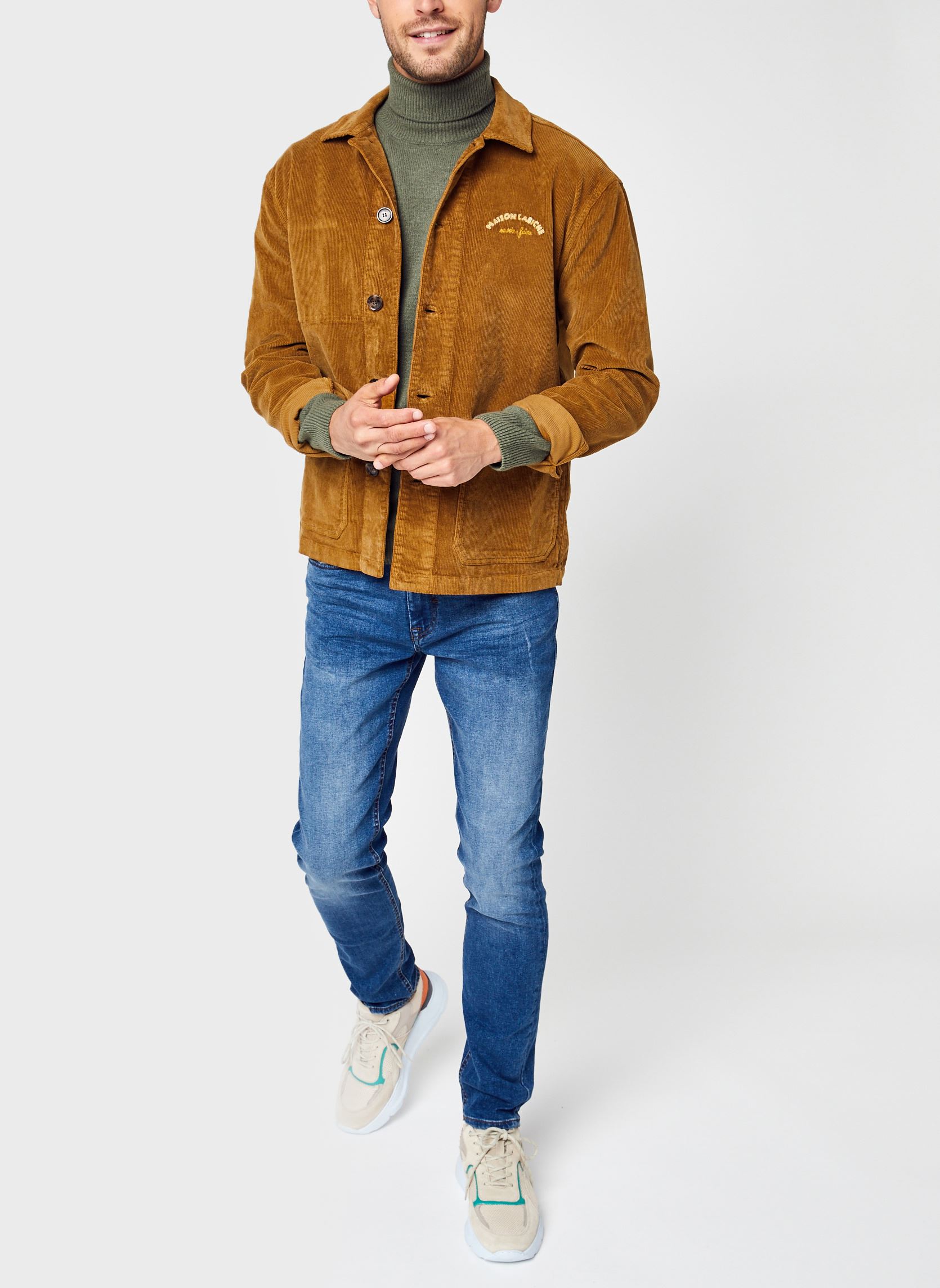 Pulls Karl roll neck bounty knit homme vert Casual Friday Pulls Karl roll neck bounty knit homme vert OLIVINE MELANGE