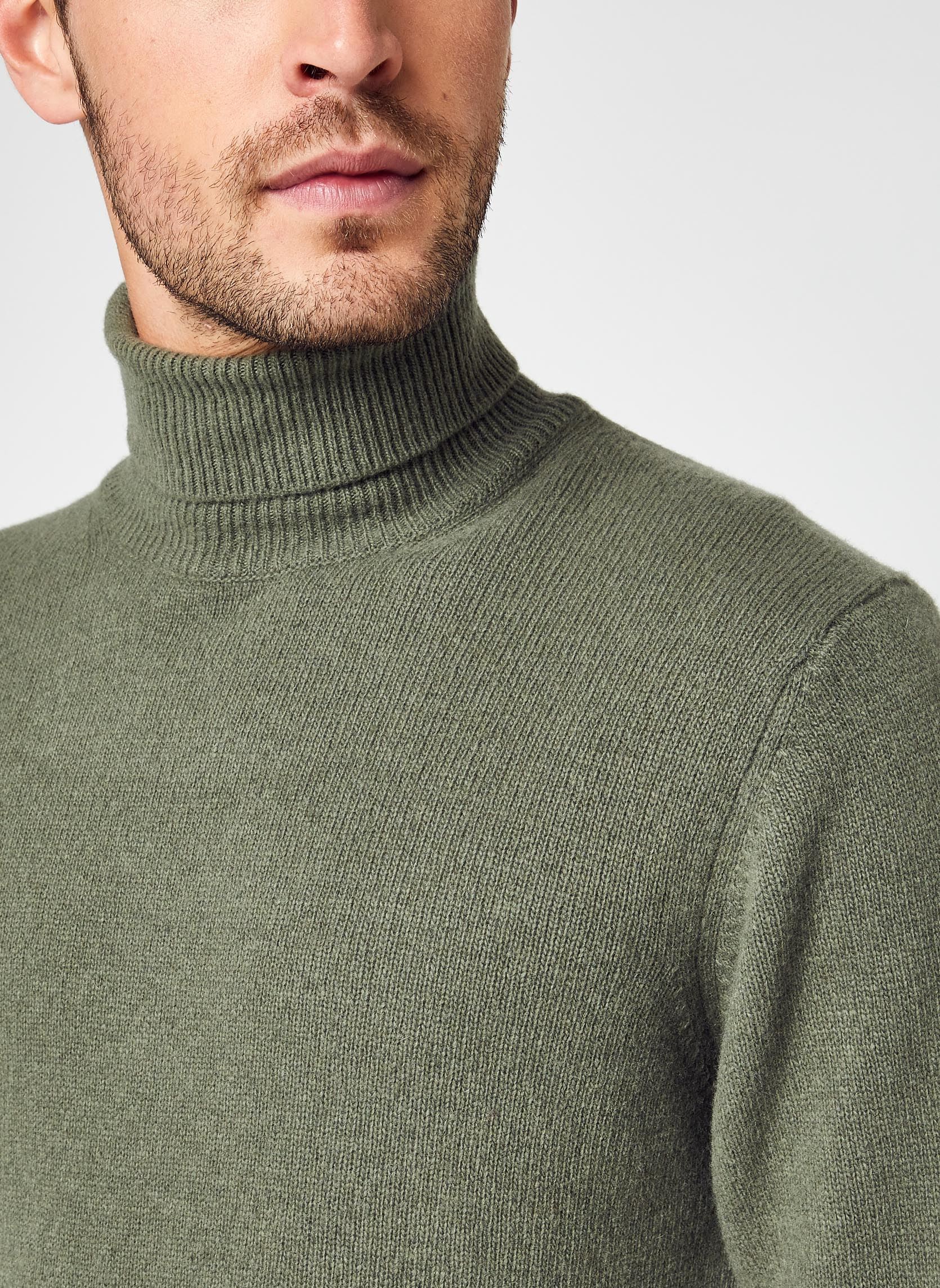 Pulls Karl roll neck bounty knit homme vert Casual Friday Pulls Karl roll neck bounty knit homme vert OLIVINE MELANGE