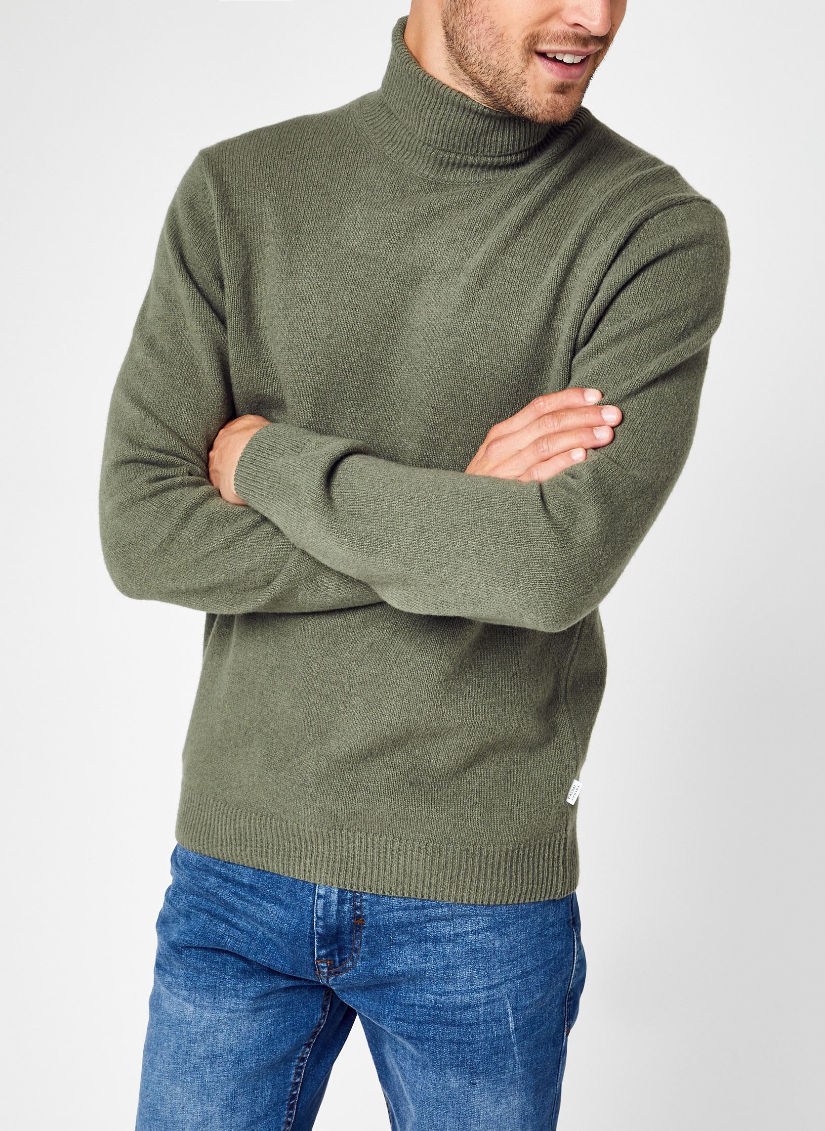 Pulls Karl roll neck bounty knit homme vert Casual Friday Pulls Karl roll neck bounty knit homme vert OLIVINE MELANGE