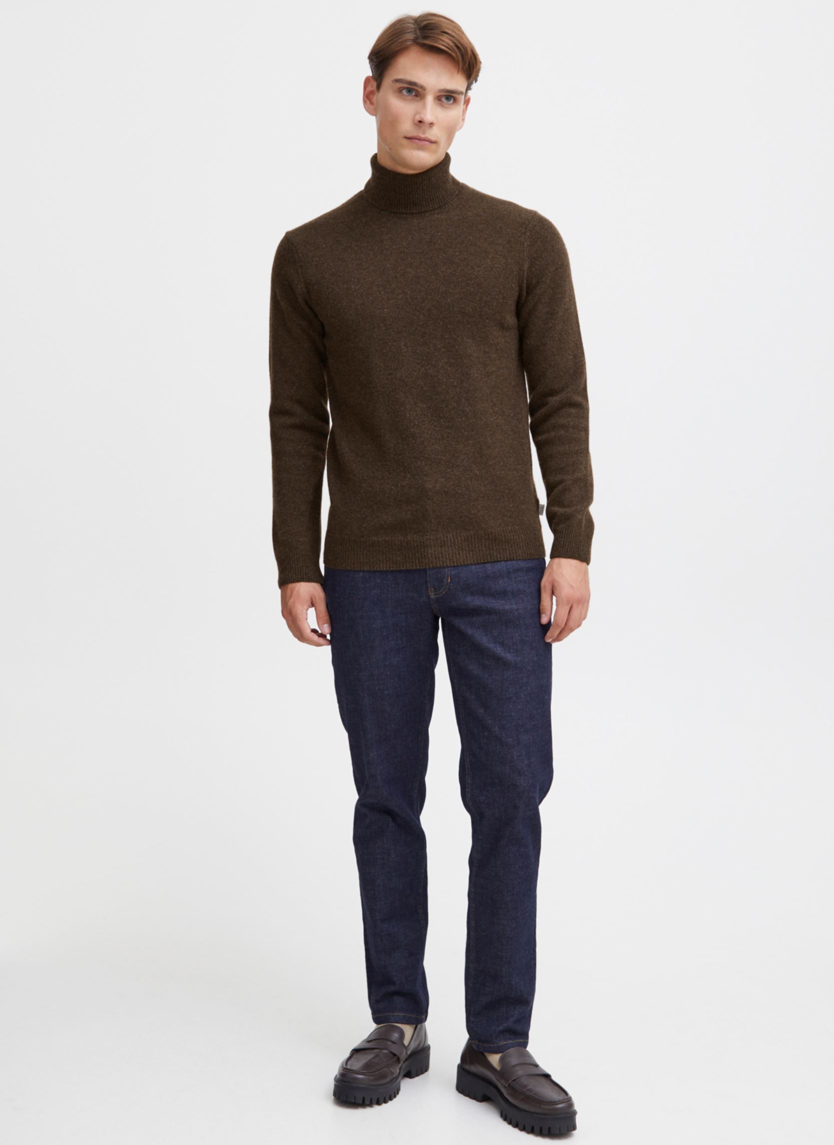 Pulls Karl roll neck bounty knit homme marron Casual Friday Pulls Karl roll neck bounty knit homme marron DEMITASSE MELANGE