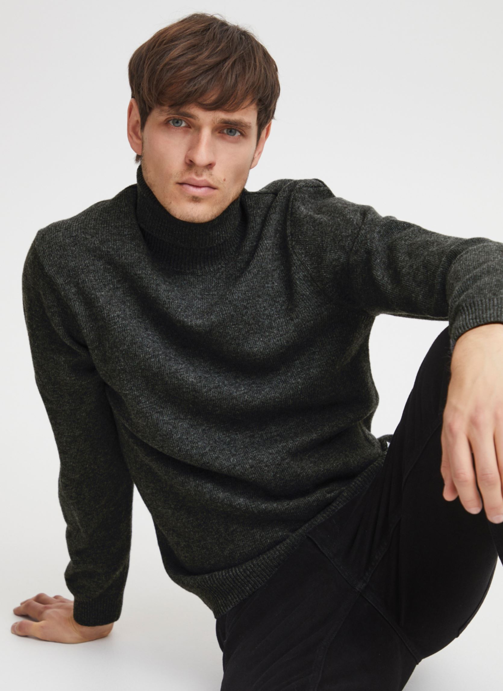 Pulls Karl roll neck bounty knit homme gris Casual Friday Pulls Karl roll neck bounty knit homme gris PEWTER MIX