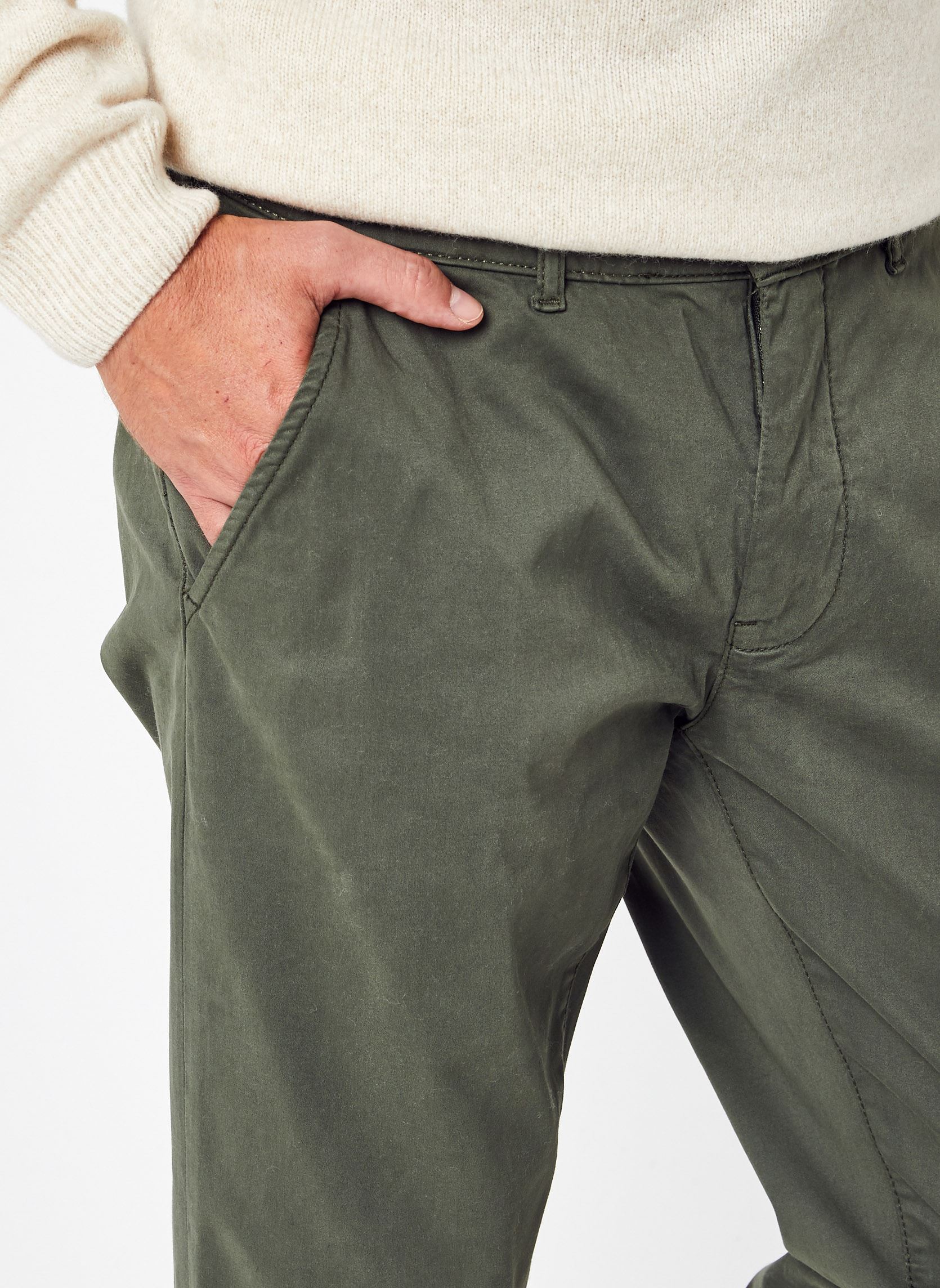 Pantalons droits Viggo Chino Pants homme vert Casual Friday Pantalons droits Viggo Chino Pants homme vert GRAPE LEAF