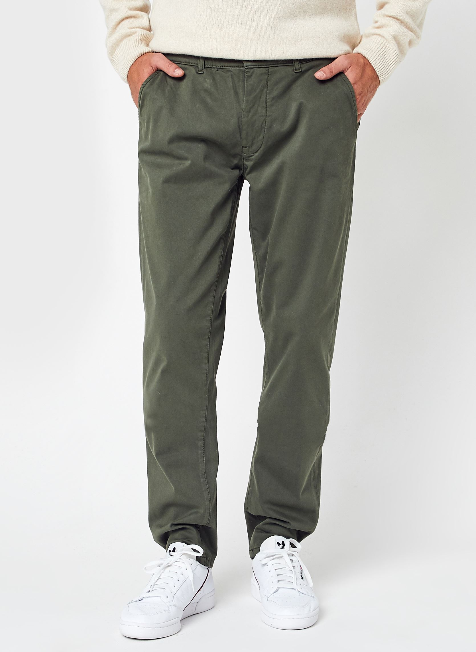 Pantalons droits Viggo Chino Pants homme vert Casual Friday Pantalons droits Viggo Chino Pants homme vert GRAPE LEAF