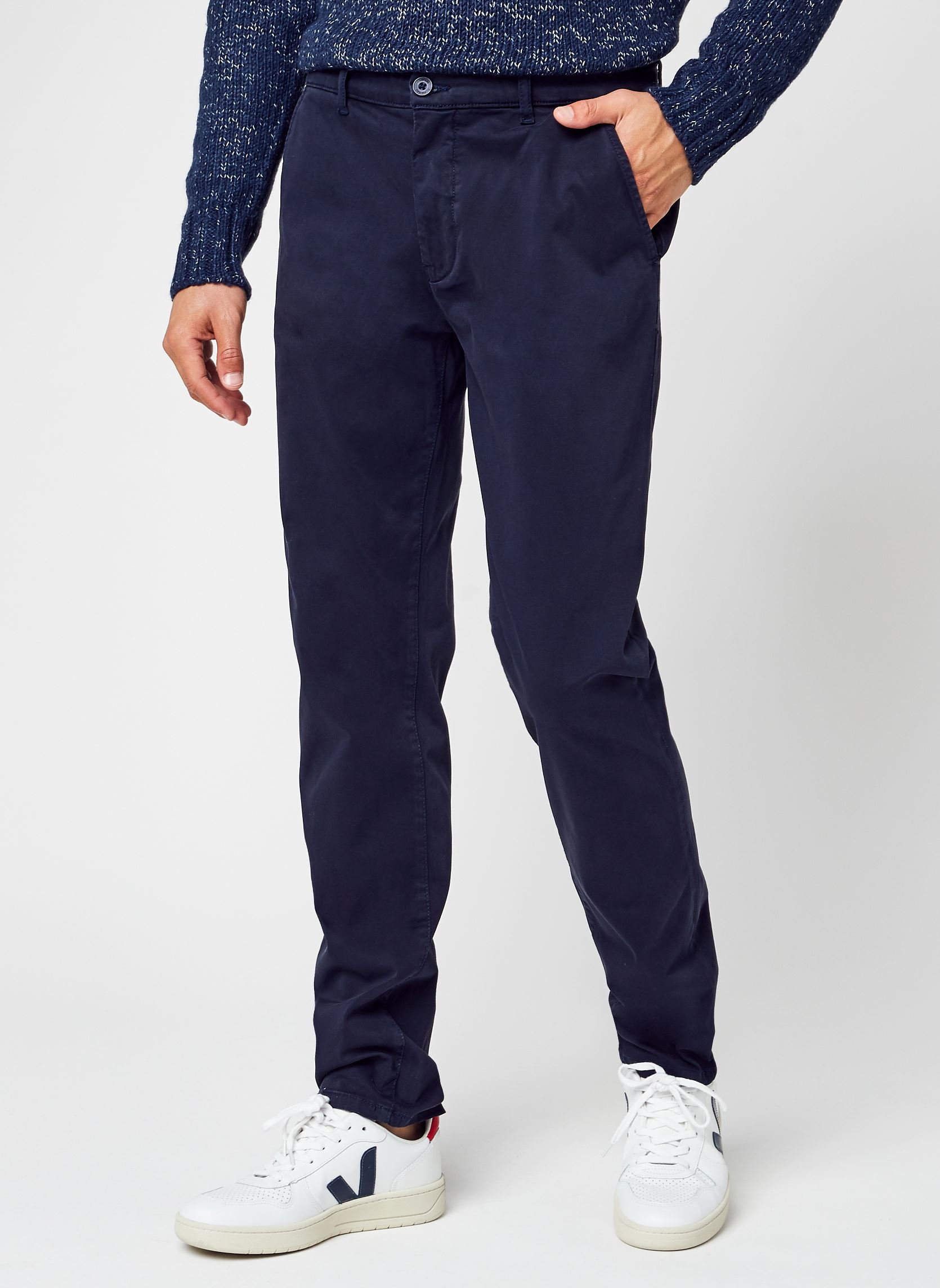 Pantalons droits Viggo Chino Pants homme marron Casual Friday Pantalons droits Viggo Chino Pants homme marron NAVY BLAZER