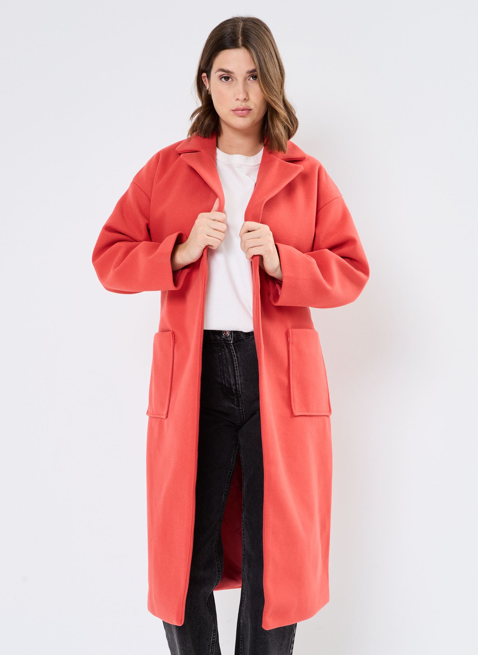 Klassische Mäntel Ihjannet Ja2 damen orange Ichi Klassische Mäntel Ihjannet Ja2 damen orange CRANBERRY