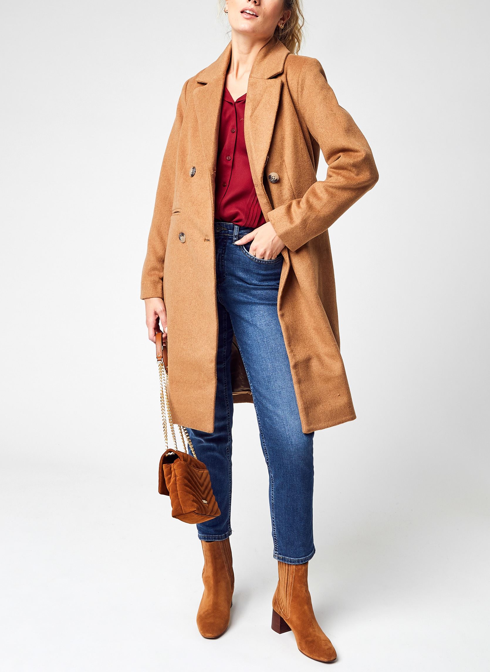 Jeans droit Ihtwiggy Raven femme bleu Ichi Jeans droit Ihtwiggy Raven femme bleu MEDIUM BLUE