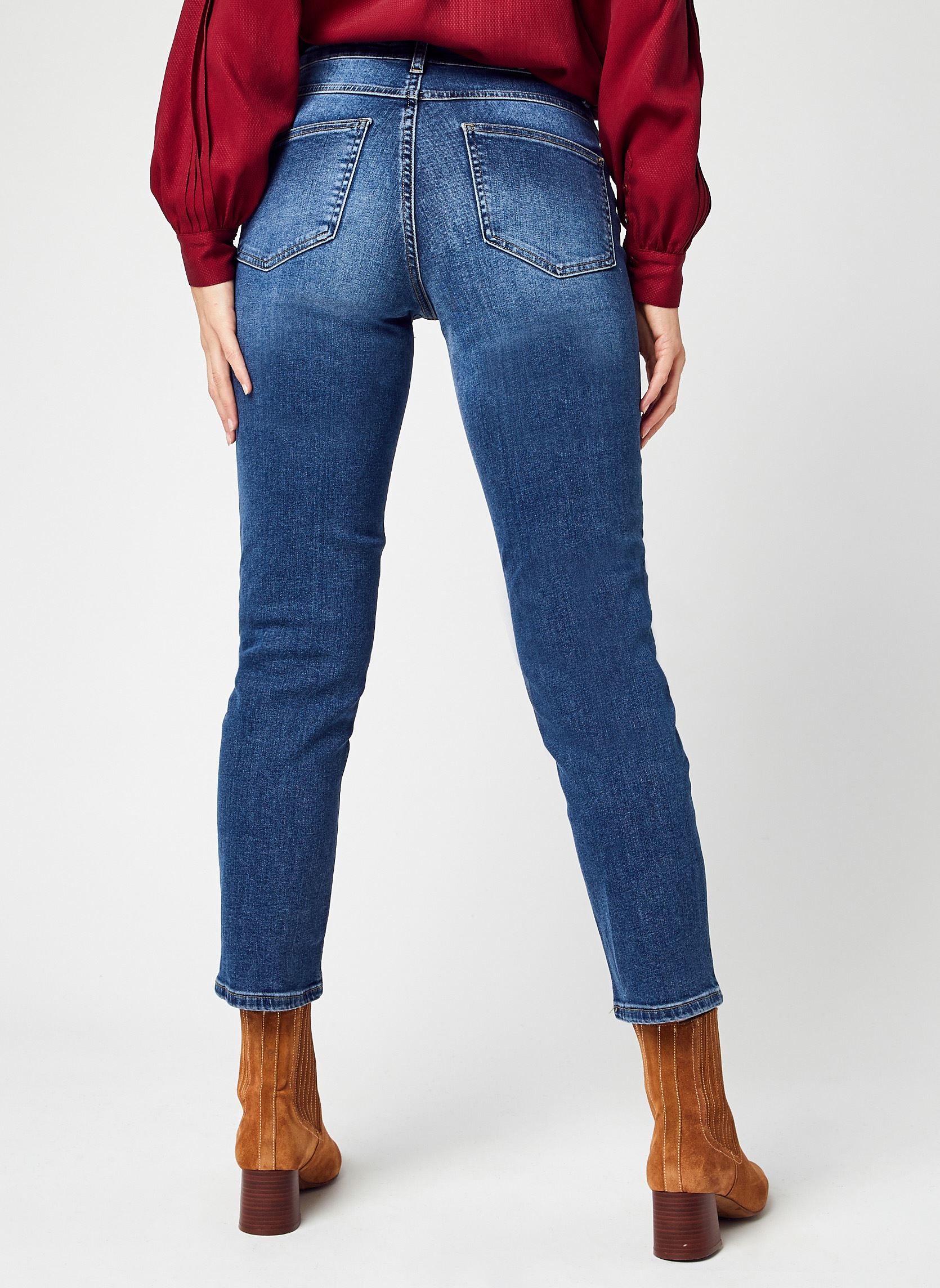 Jeans droit Ihtwiggy Raven femme bleu Ichi Jeans droit Ihtwiggy Raven femme bleu MEDIUM BLUE