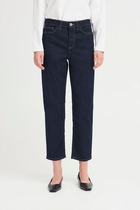 Ichi Jeans droit Ihtwiggy Raven femme bleu