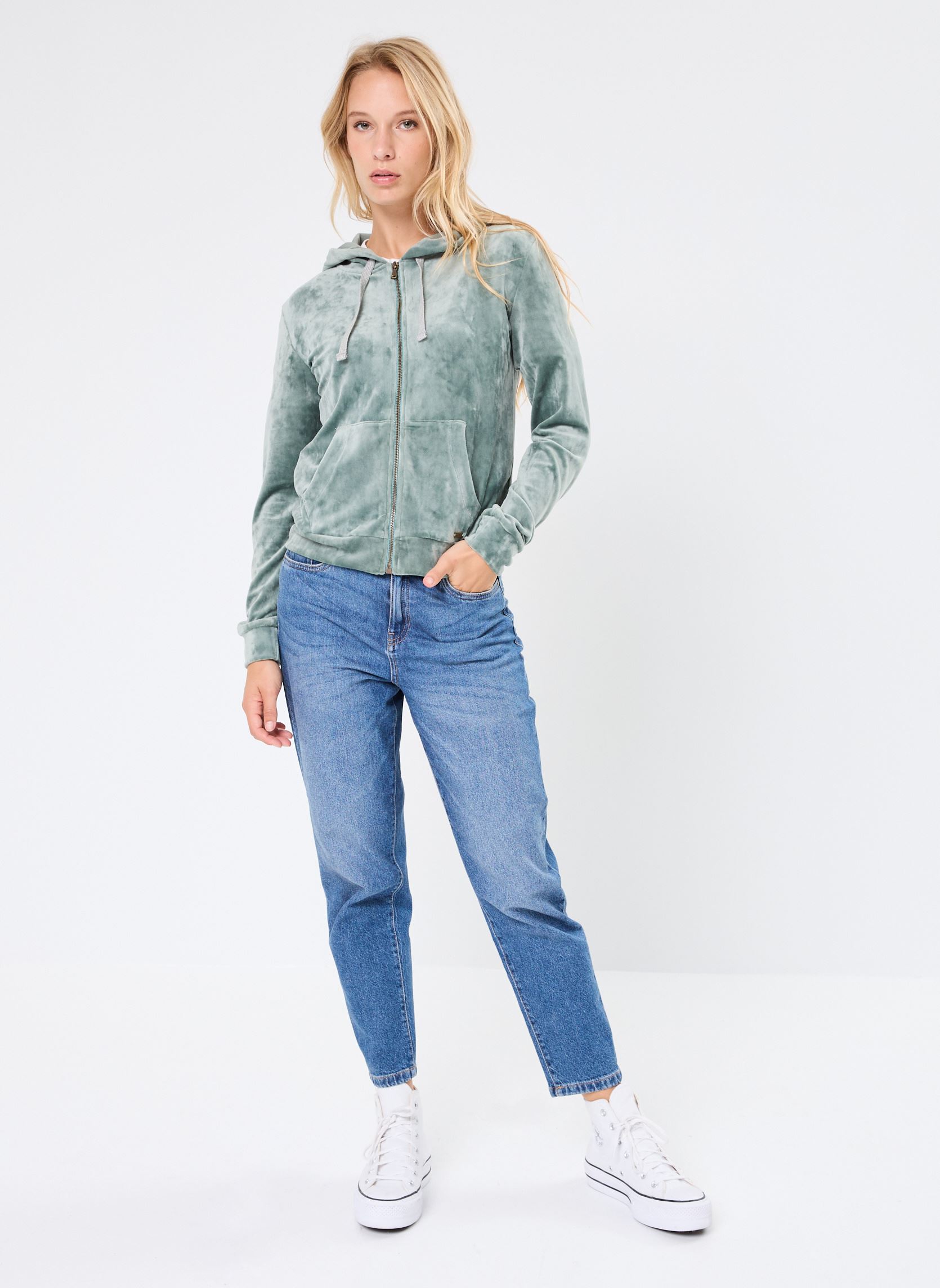 Felpe con cappuccio Fresco Sealake donna verde Banana Moon Felpe con cappuccio Fresco Sealake donna verde AMANDE