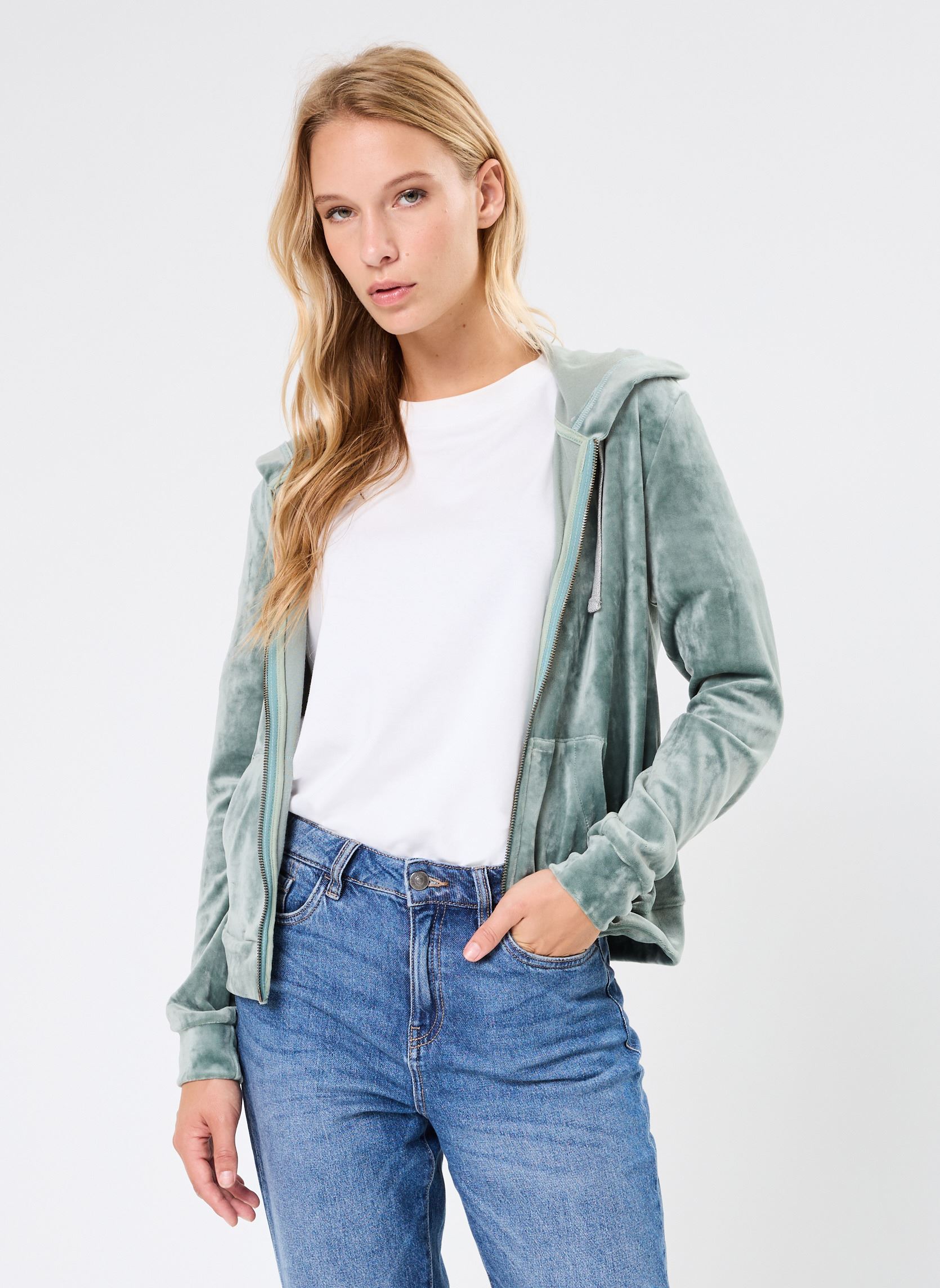 Felpe con cappuccio Fresco Sealake donna verde Banana Moon Felpe con cappuccio Fresco Sealake donna verde AMANDE