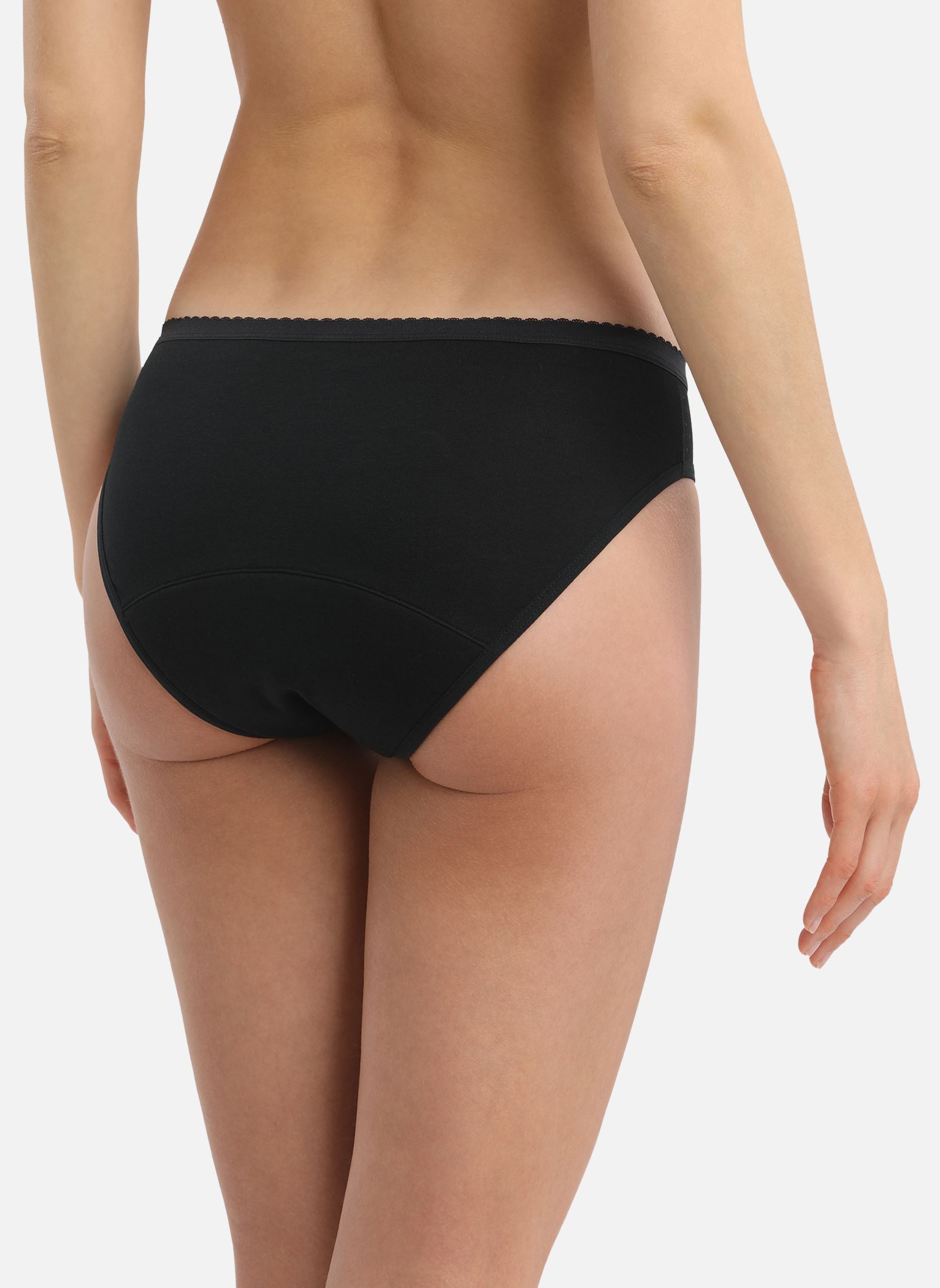 Culottes Culotte De Règles Bio Plumetis Flux Moye femme noir Dim Culottes Culotte De Règles Bio Plumetis Flux Moye femme noir Noir