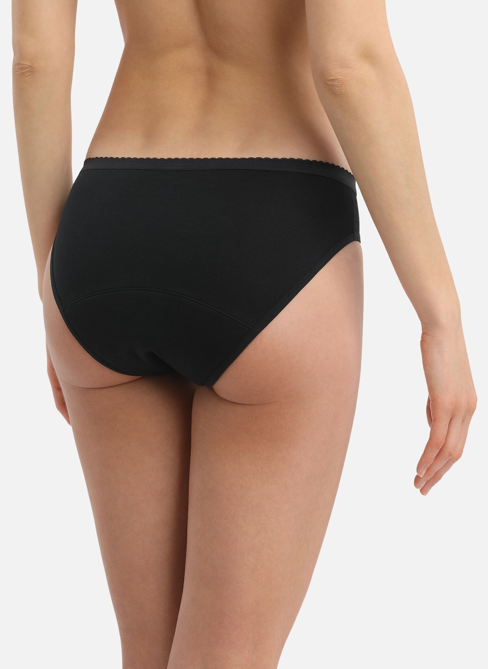 Culottes Culotte De Règles Bio Plumetis Flux Abon femme noir Dim Culottes Culotte De Règles Bio Plumetis Flux Abon femme noir NOIR