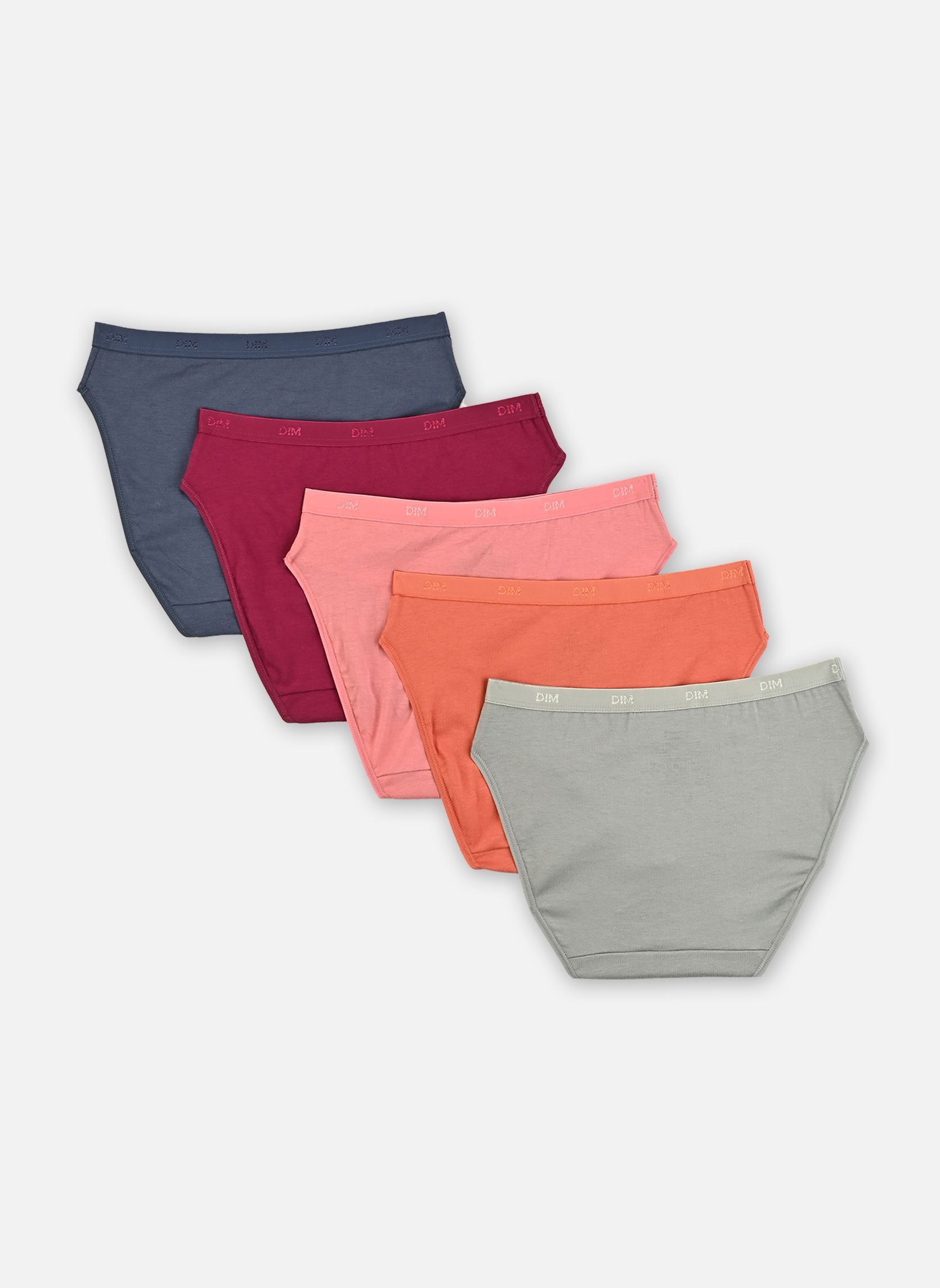 Ondergoed Ecodim Les Pockets Slips X5 dames meerkleurig Dim Ondergoed Ecodim Les Pockets Slips X5 dames meerkleurig LOT ROSE POMMETTE