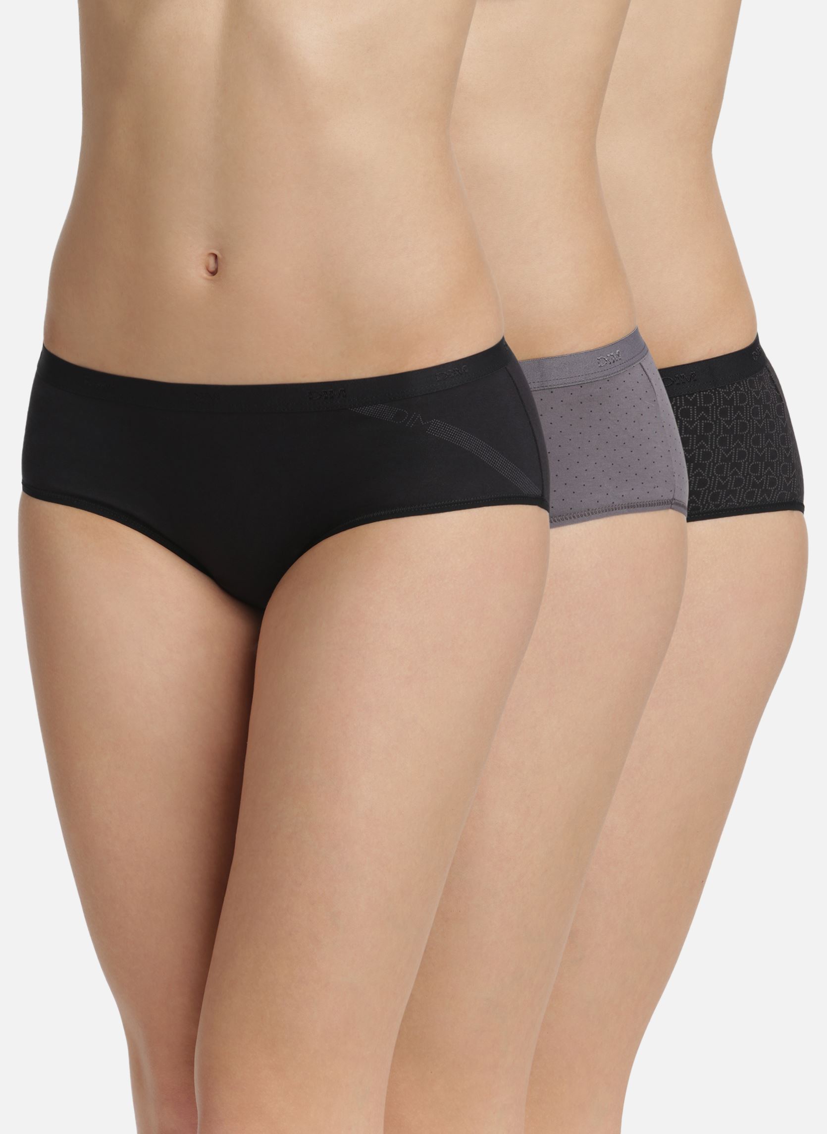Unterhosen Pockets Coton Boxers X3 damen schwarz Dim Unterhosen Pockets Coton Boxers X3 damen schwarz NOIR LOGO