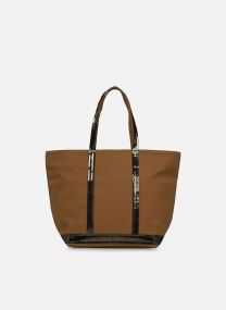 Shopper Cabas L Zippé Porté Epaule Toile et Pail damen blau
