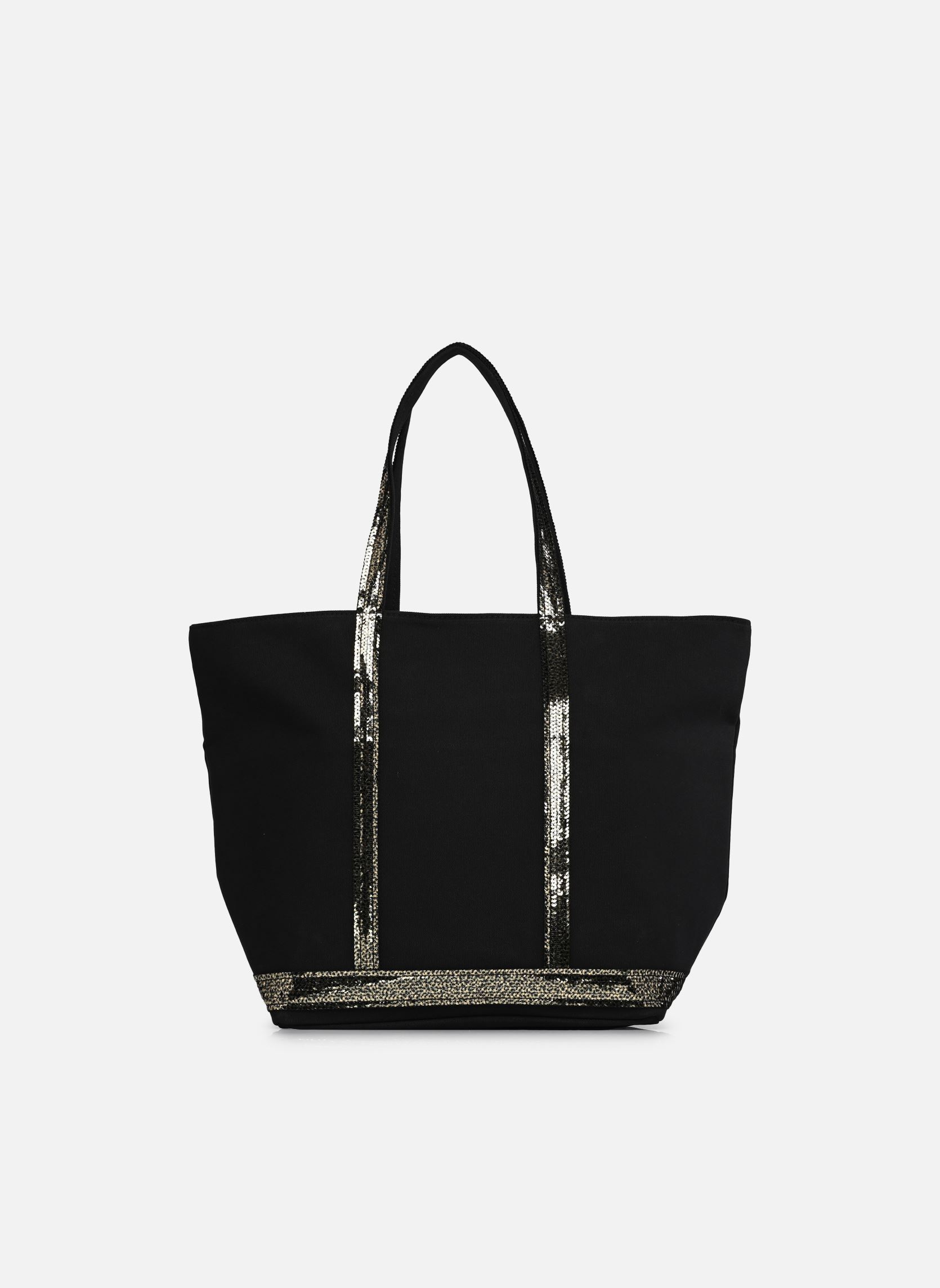 Shopper Cabas L Zippé Porté Epaule Toile et Pail damen schwarz Vanessa Bruno Shopper Cabas L Zippé Porté Epaule Toile et Pail damen schwarz OR/NOIR