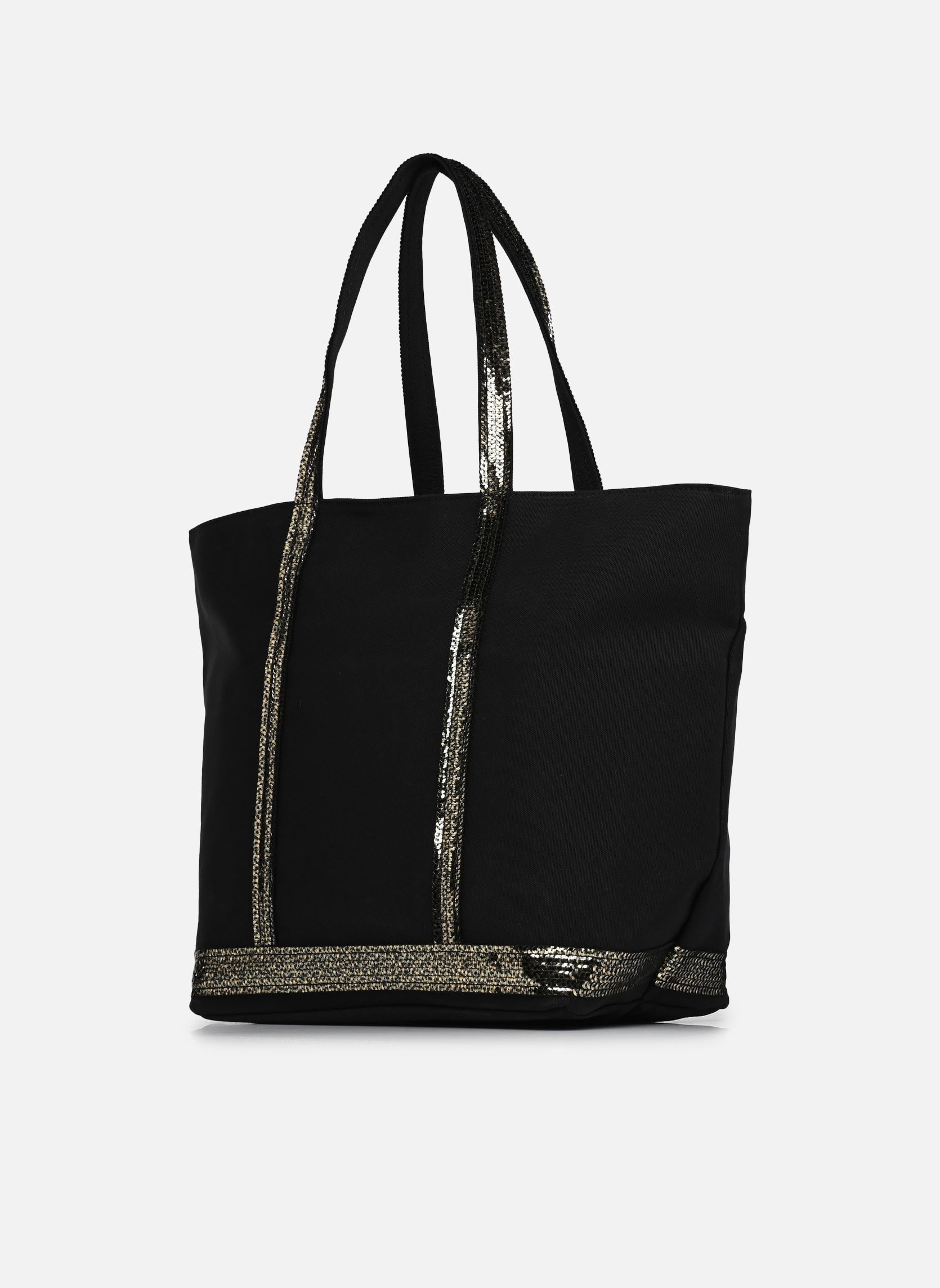 Shopper Cabas L Zippé Porté Epaule Toile et Pail damen schwarz Vanessa Bruno Shopper Cabas L Zippé Porté Epaule Toile et Pail damen schwarz OR/NOIR